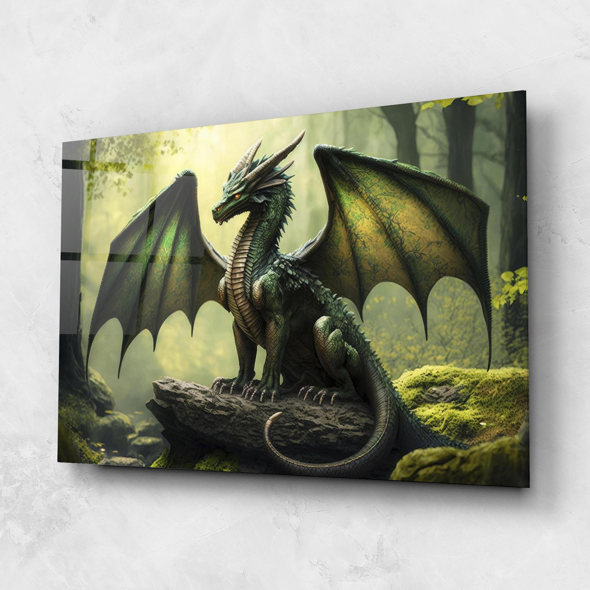 Üvegkép Green Dragon mockup 1