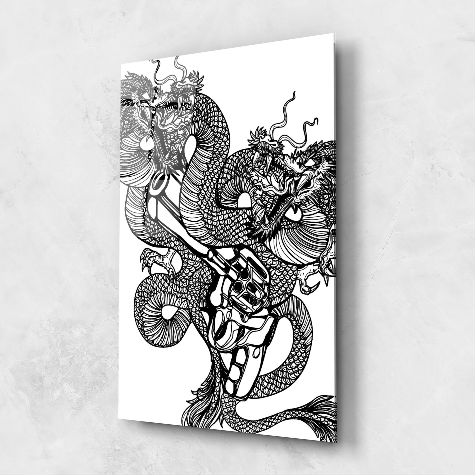 Üvegkép Dragon Gun mockup 1