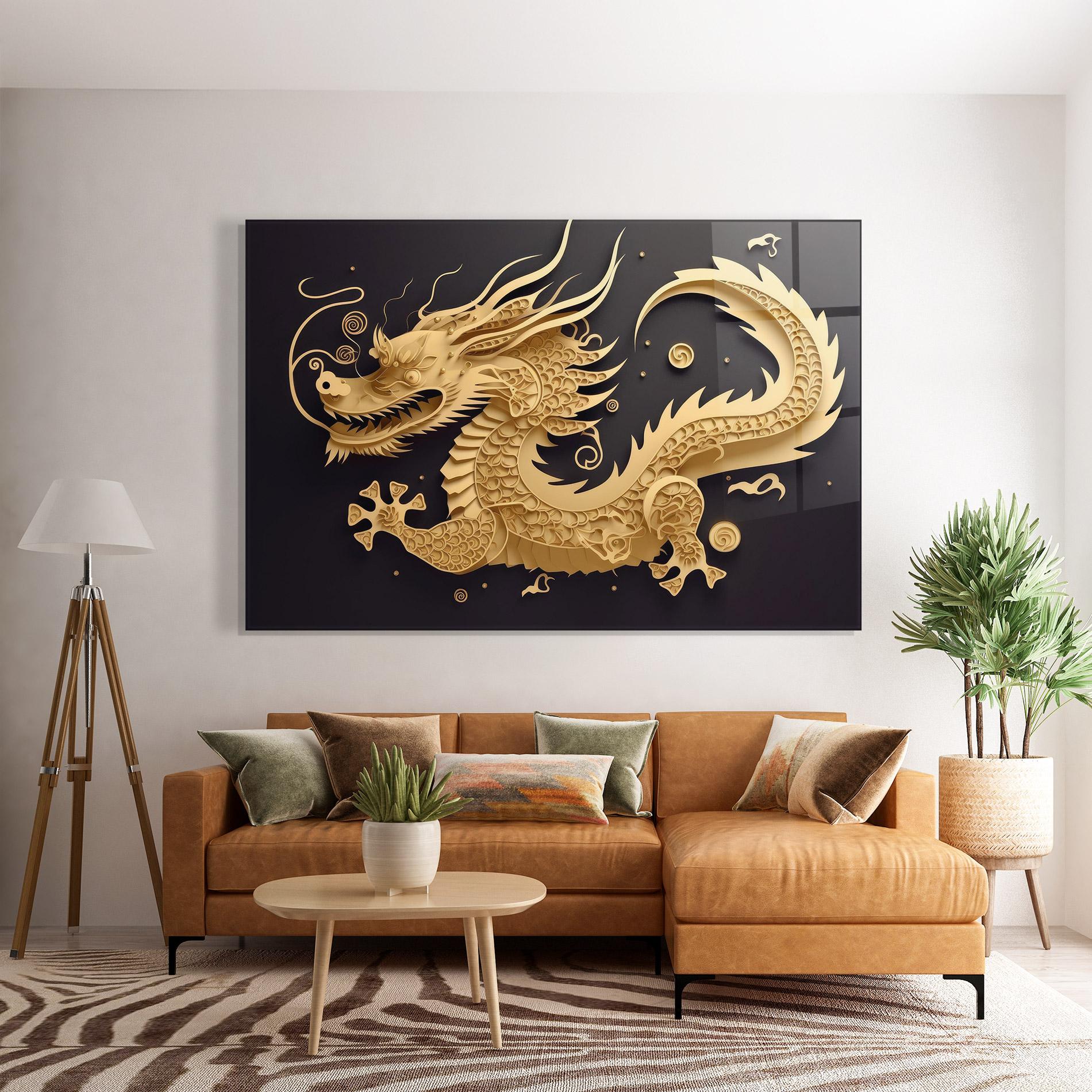 Üvegkép Dragon Zodiac Sign mockup 7