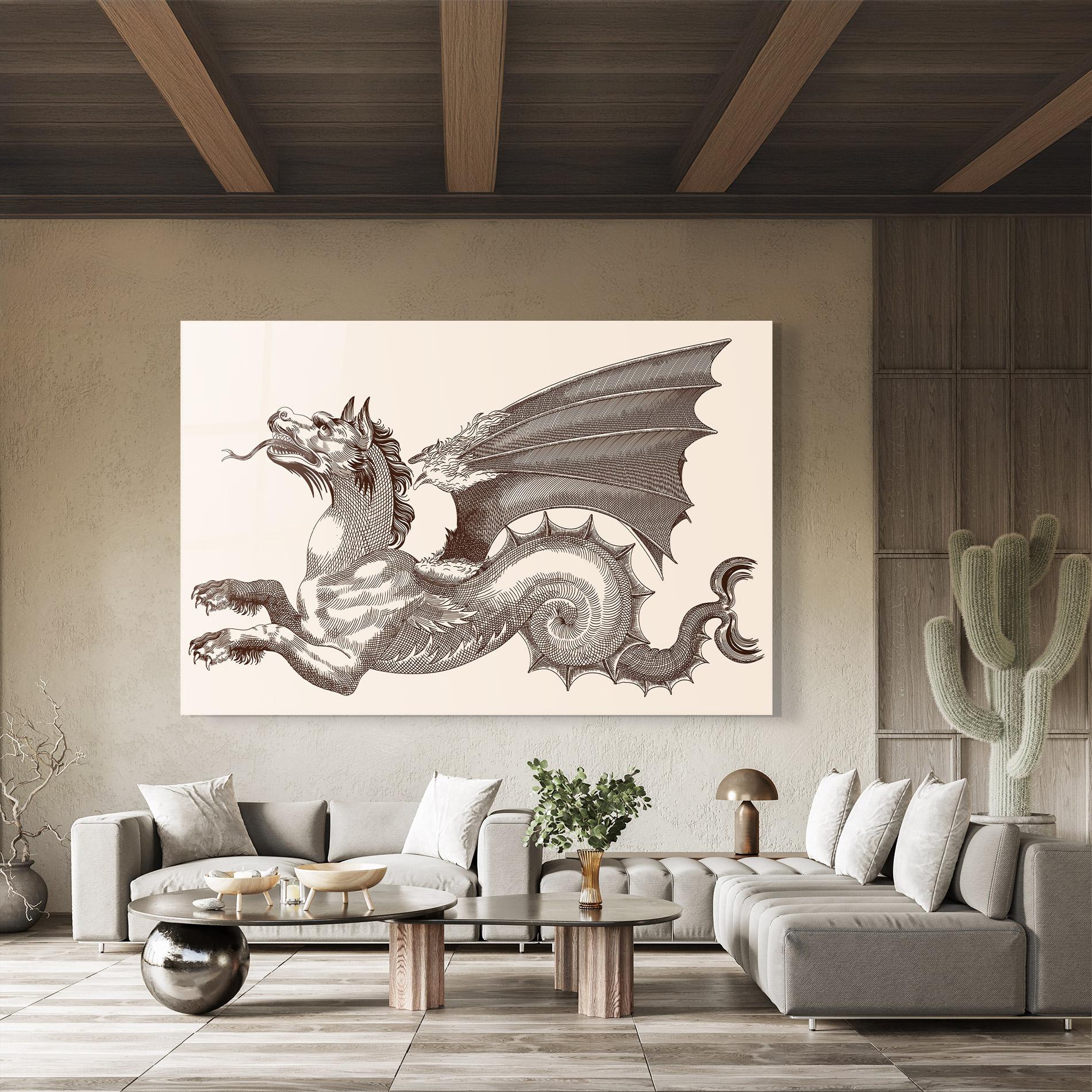Üvegkép Brown Dragon mockup 8