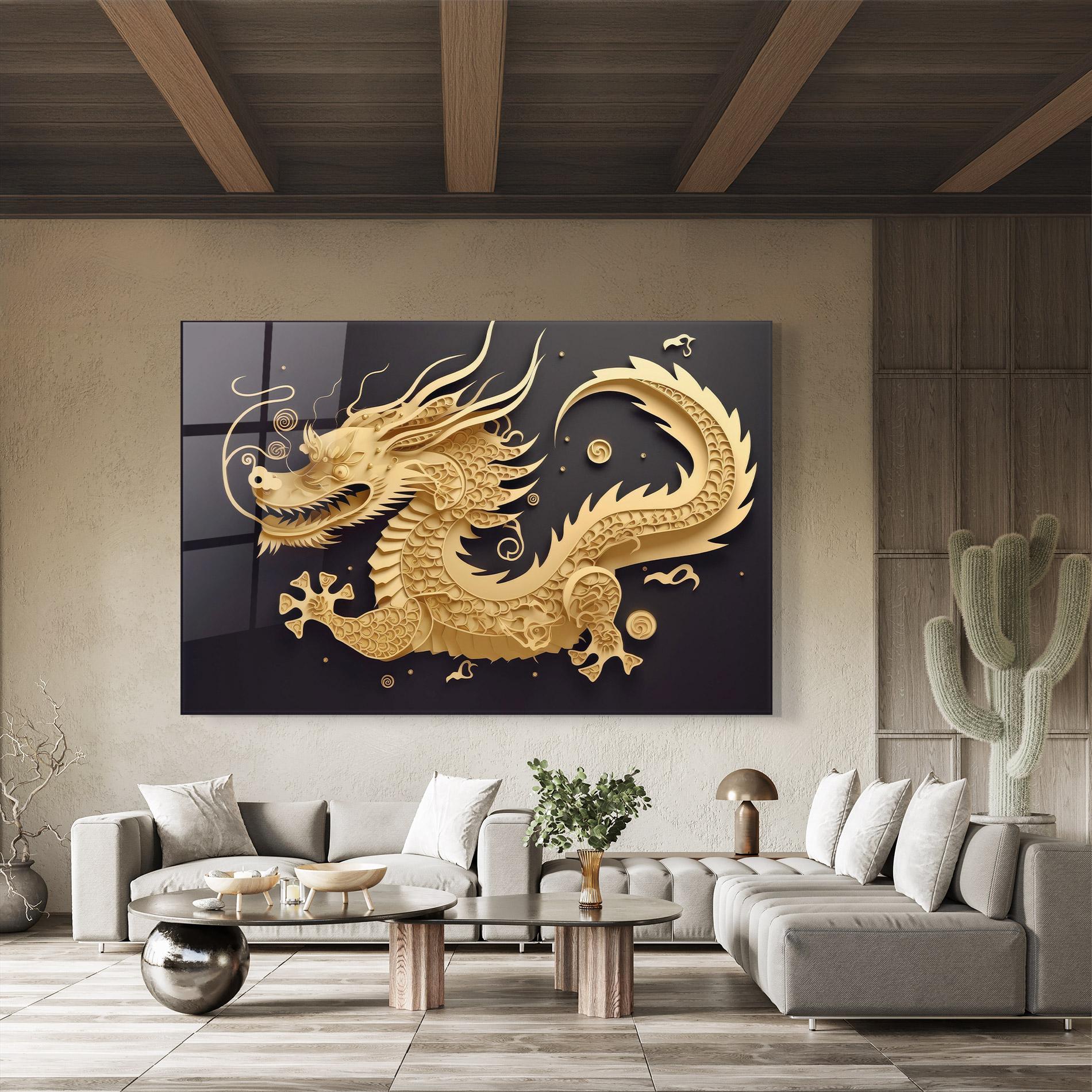 Üvegkép Dragon Zodiac Sign mockup 8