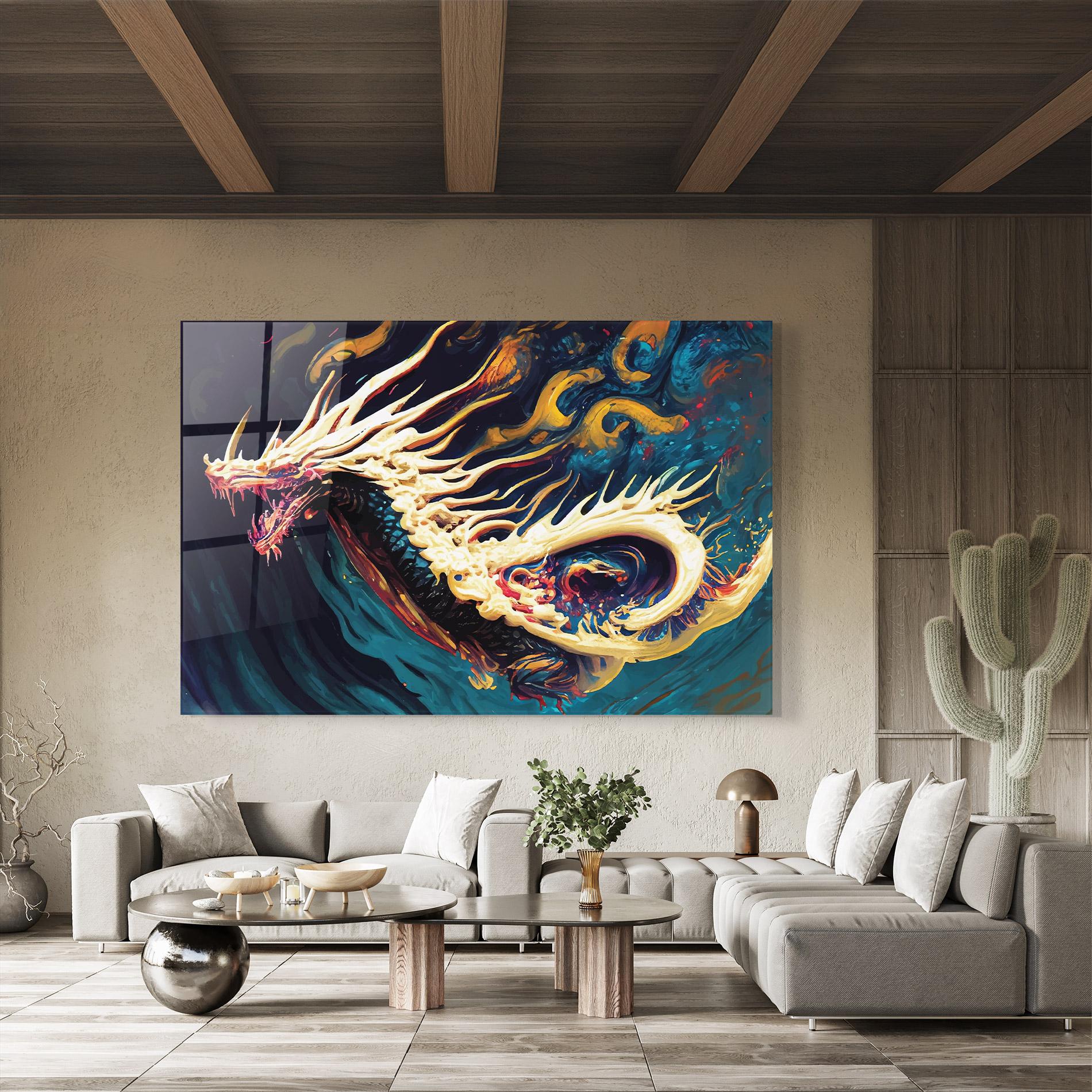 Üvegkép Flying Acrylic Dragon mockup 8