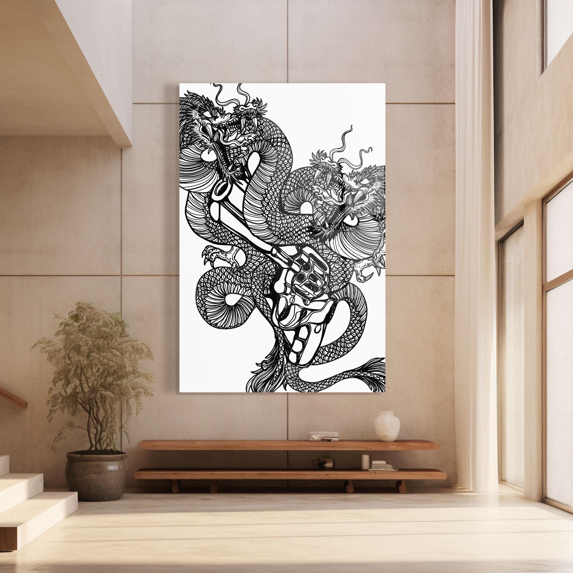 Üvegkép Dragon Gun mockup 8