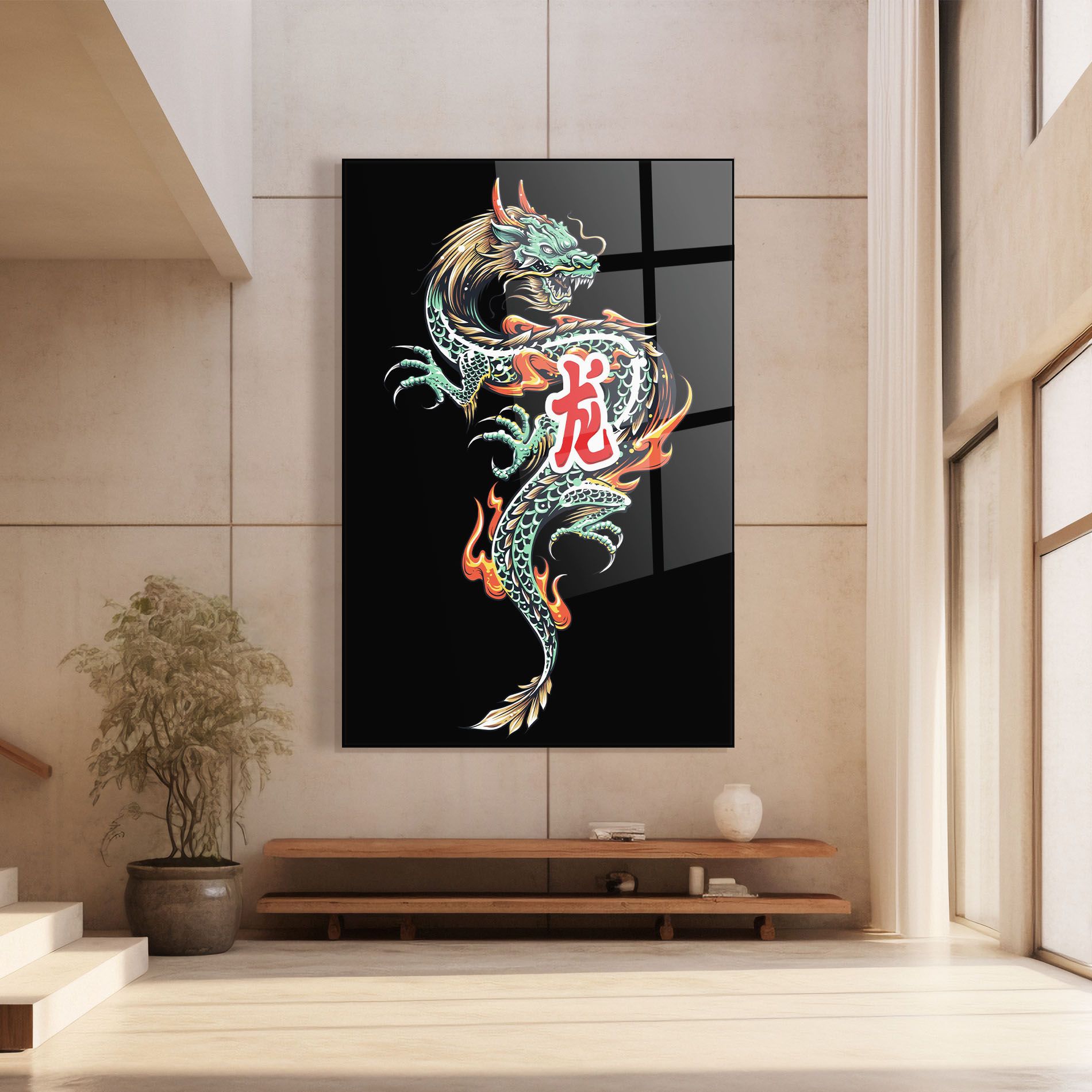 Green Fire Dragon mockup 8