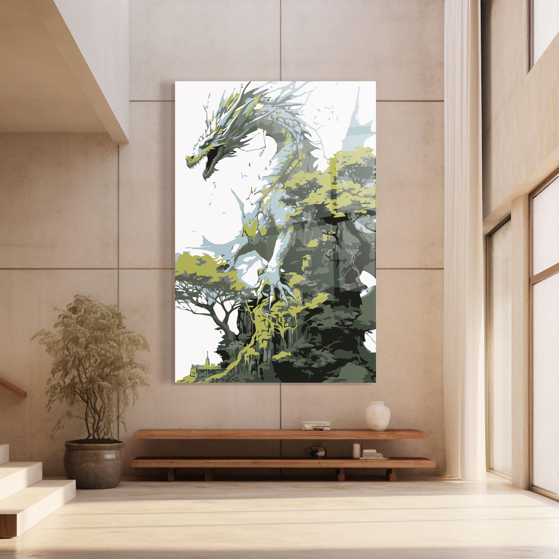 Üvegkép Grey Nature Dragon mockup 8