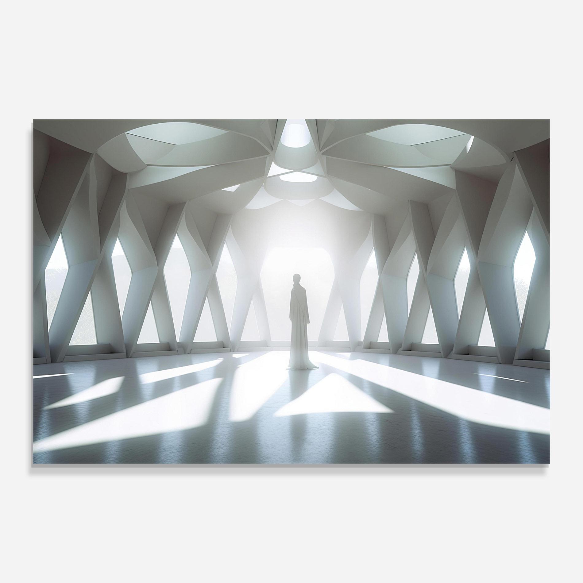 Üvegkép Bright Room Statue mockup 0
