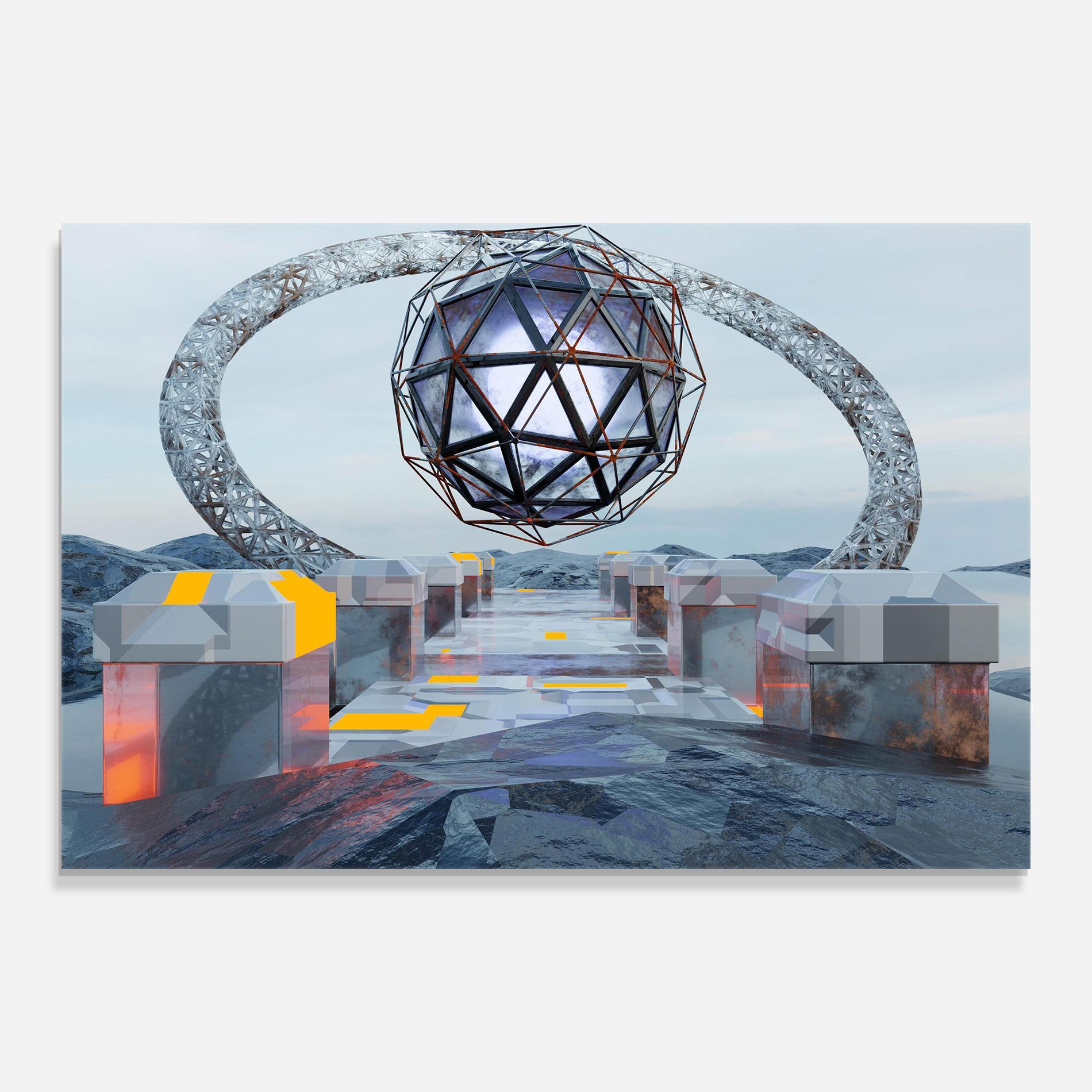 Üvegkép Galactic Globe mockup 0