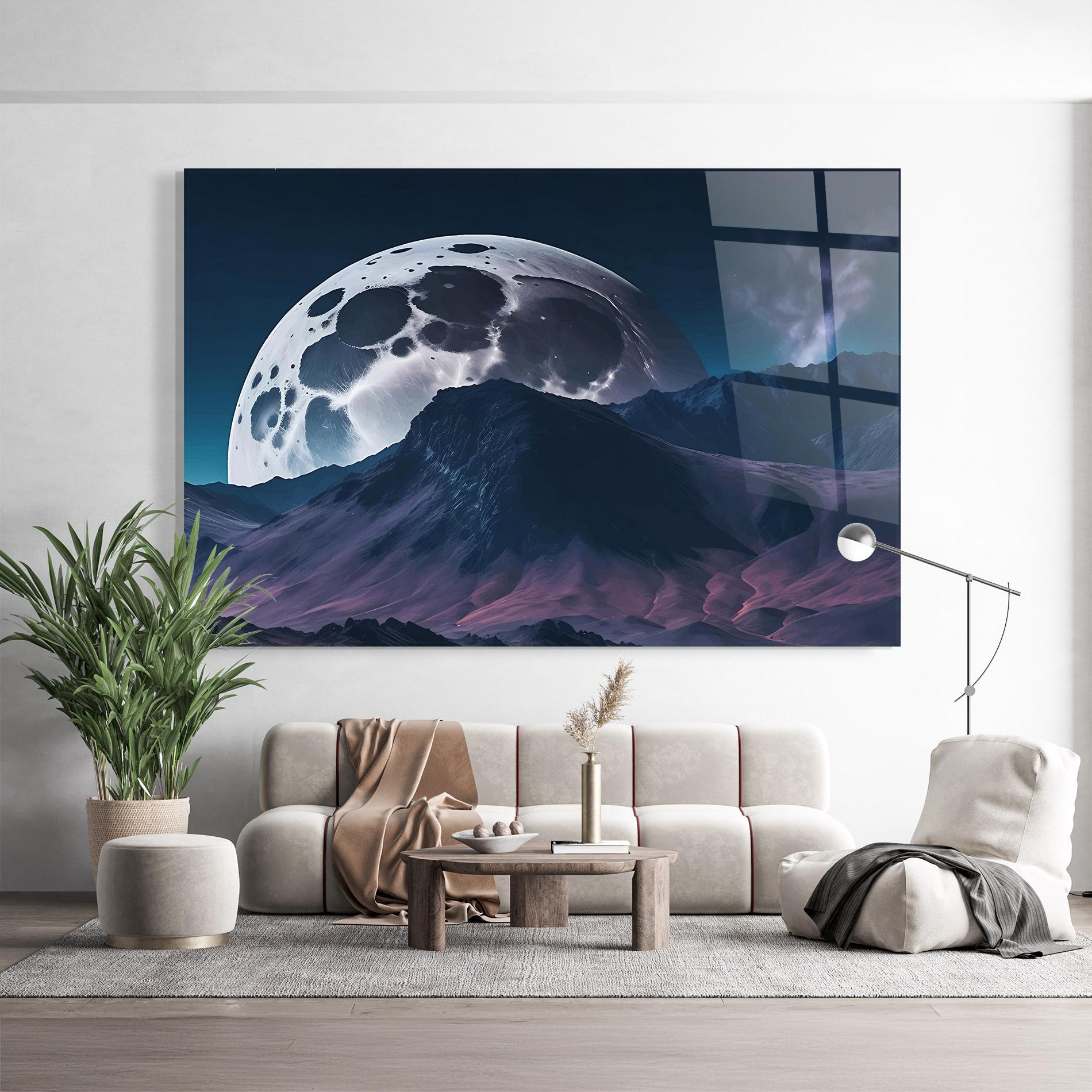 Üvegkép Full Moon Smoke mockup 9