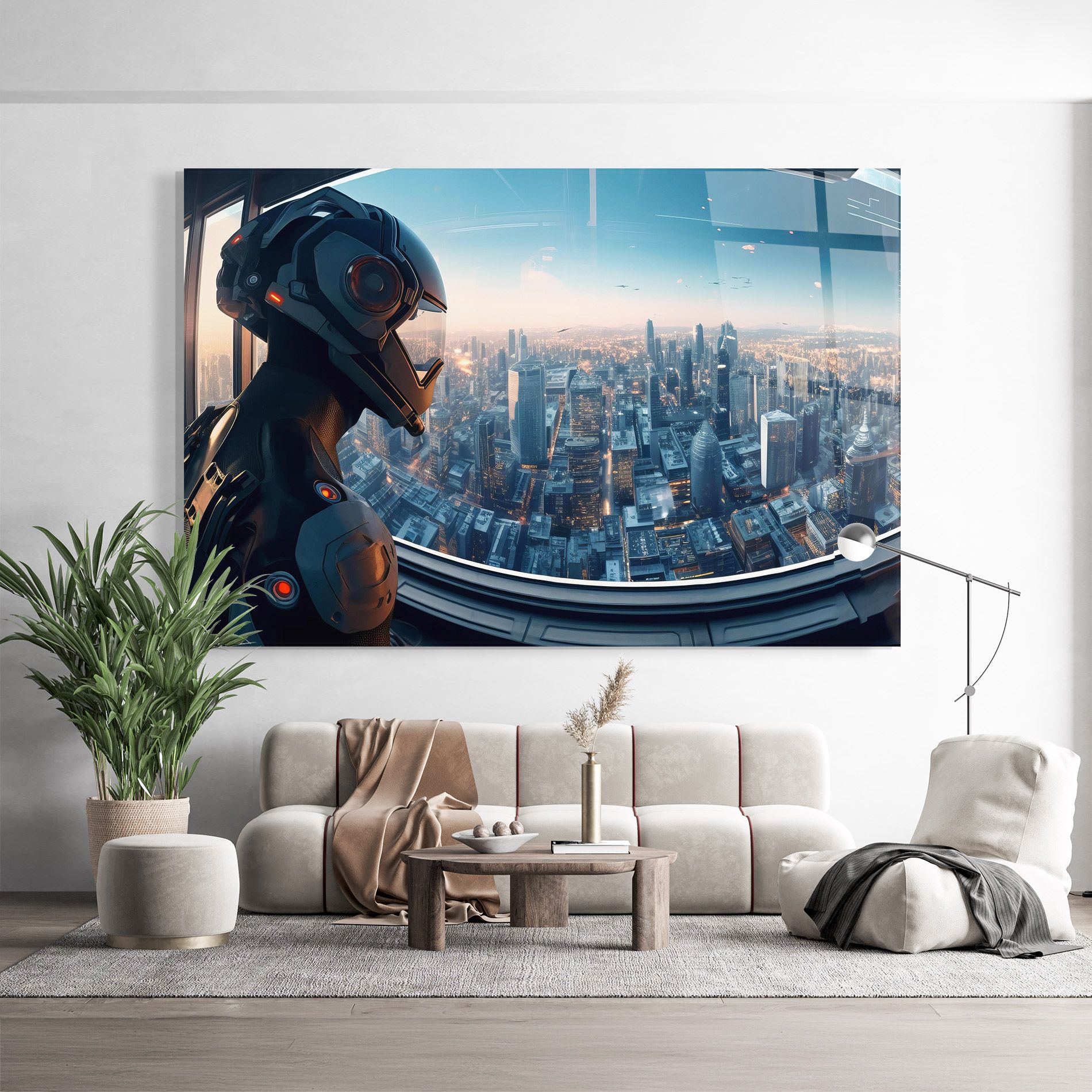 Futuristic Robot mockup 9