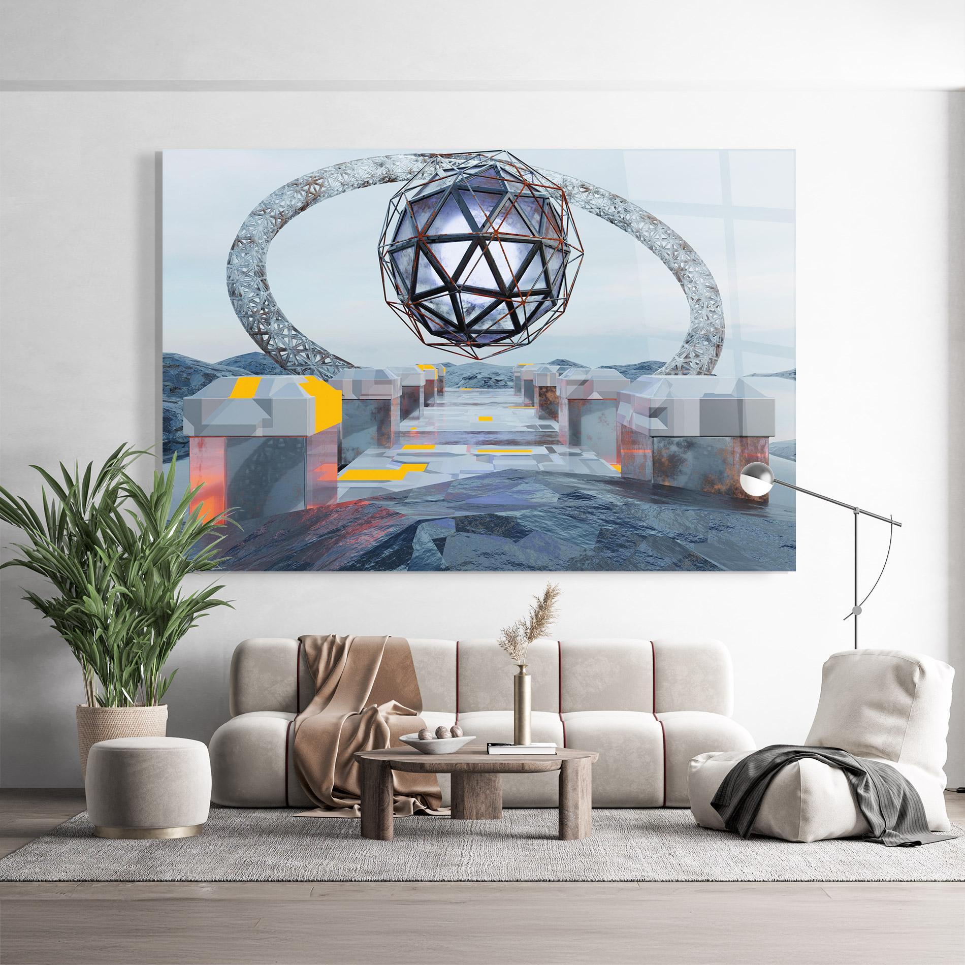 Üvegkép Galactic Globe mockup 9