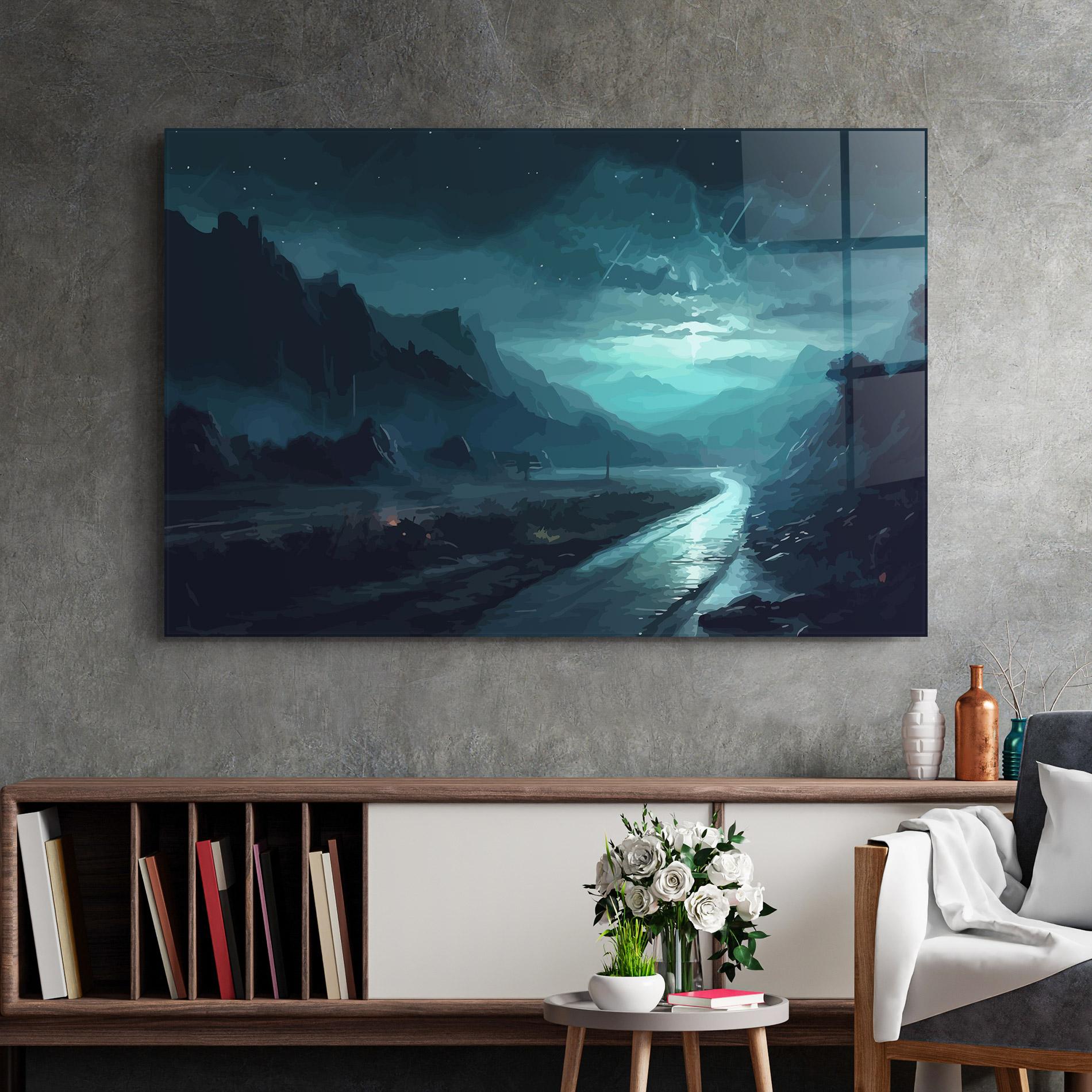 Üvegkép Blue Universe mockup 2