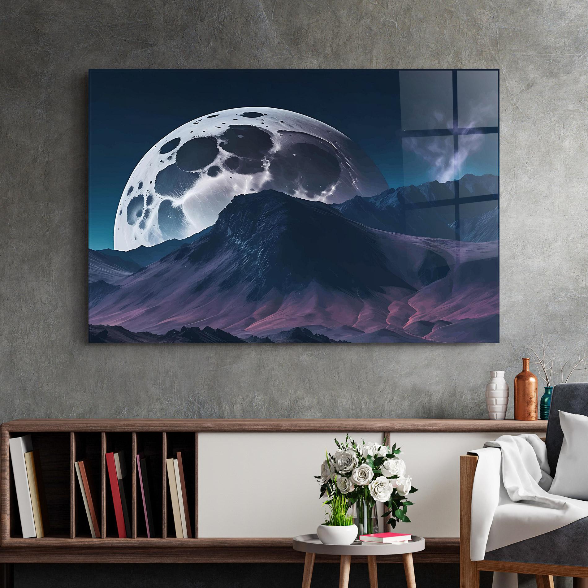 Üvegkép Full Moon Smoke mockup 2