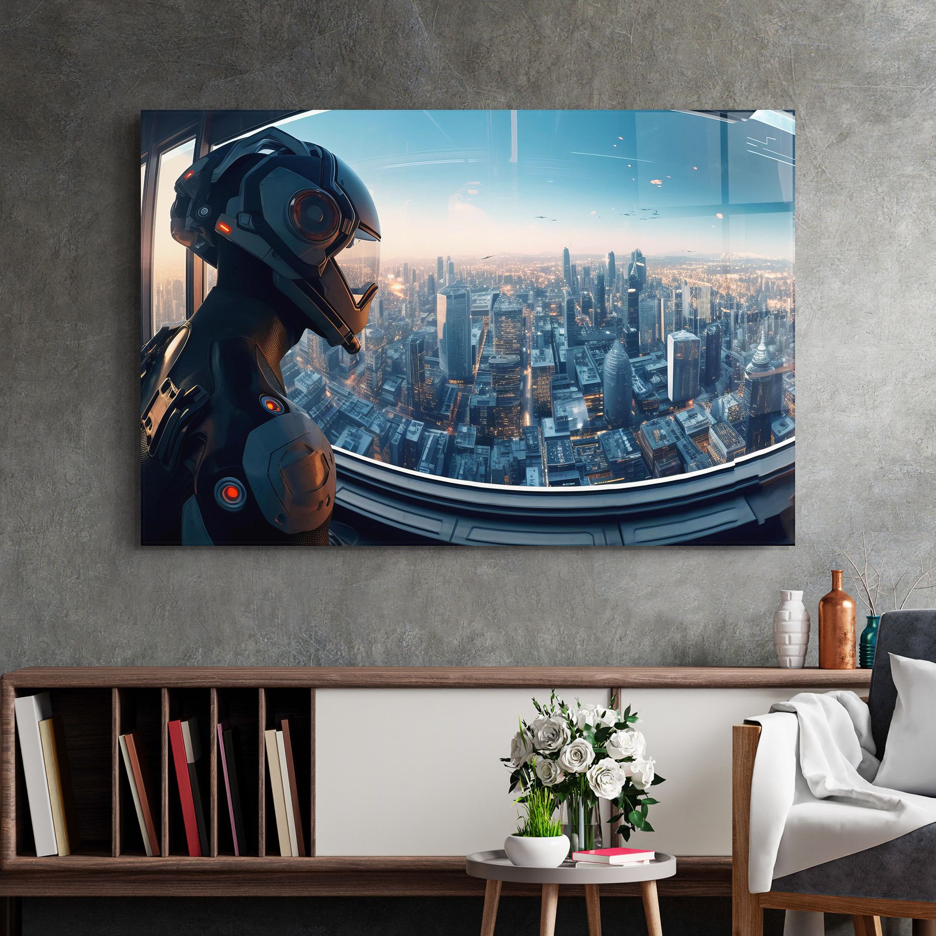 Futuristic Robot mockup 2