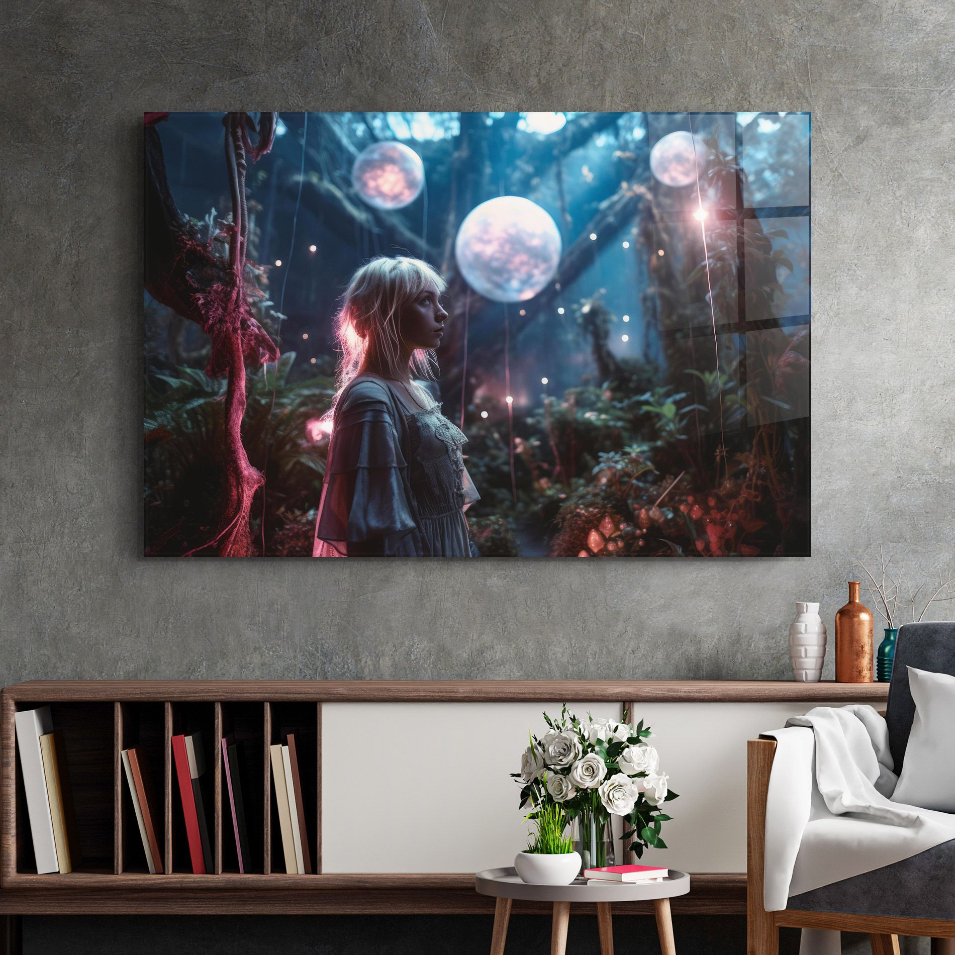 Glowing Balls Floating mockup 2