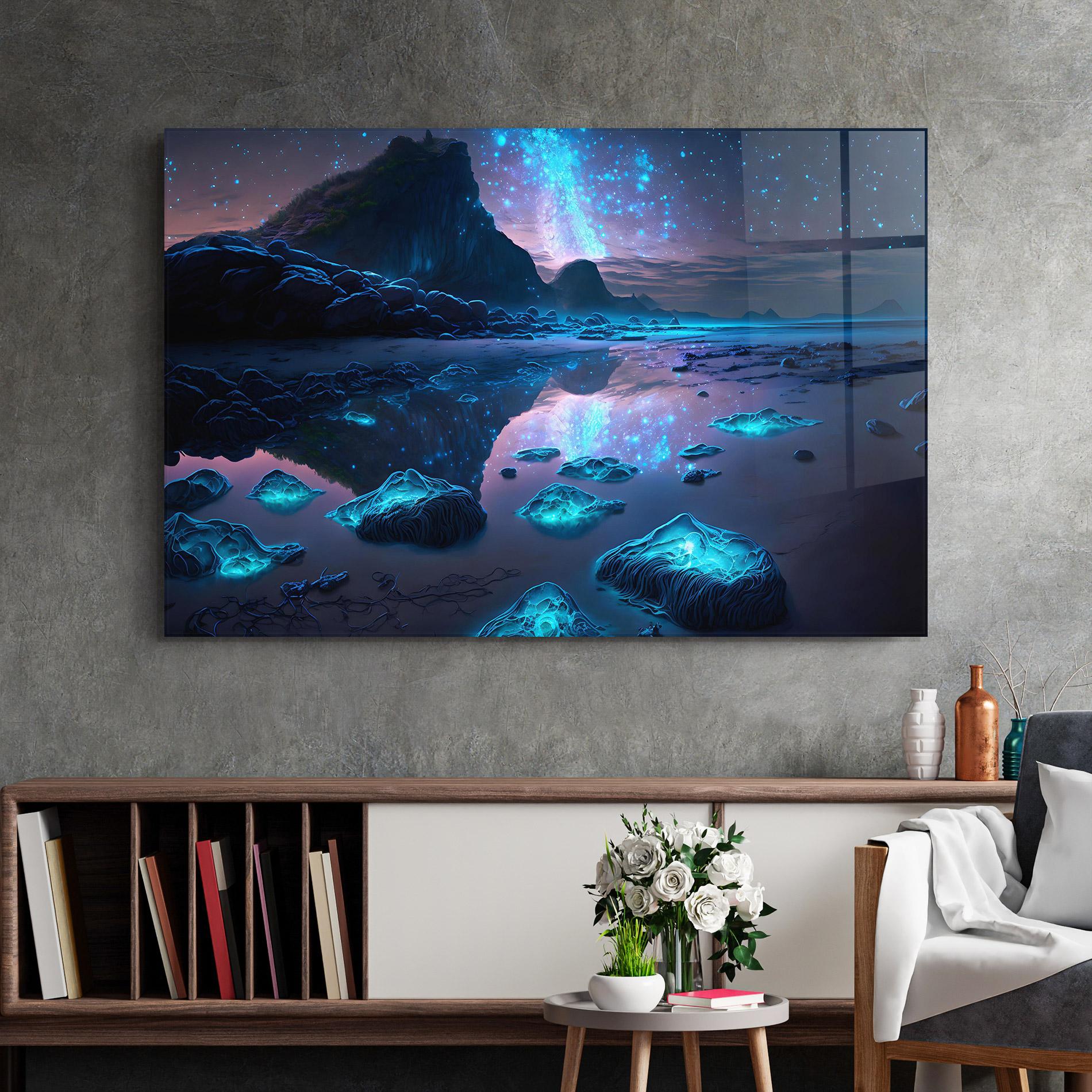 Üvegkép Glowing Fantasy World mockup 2