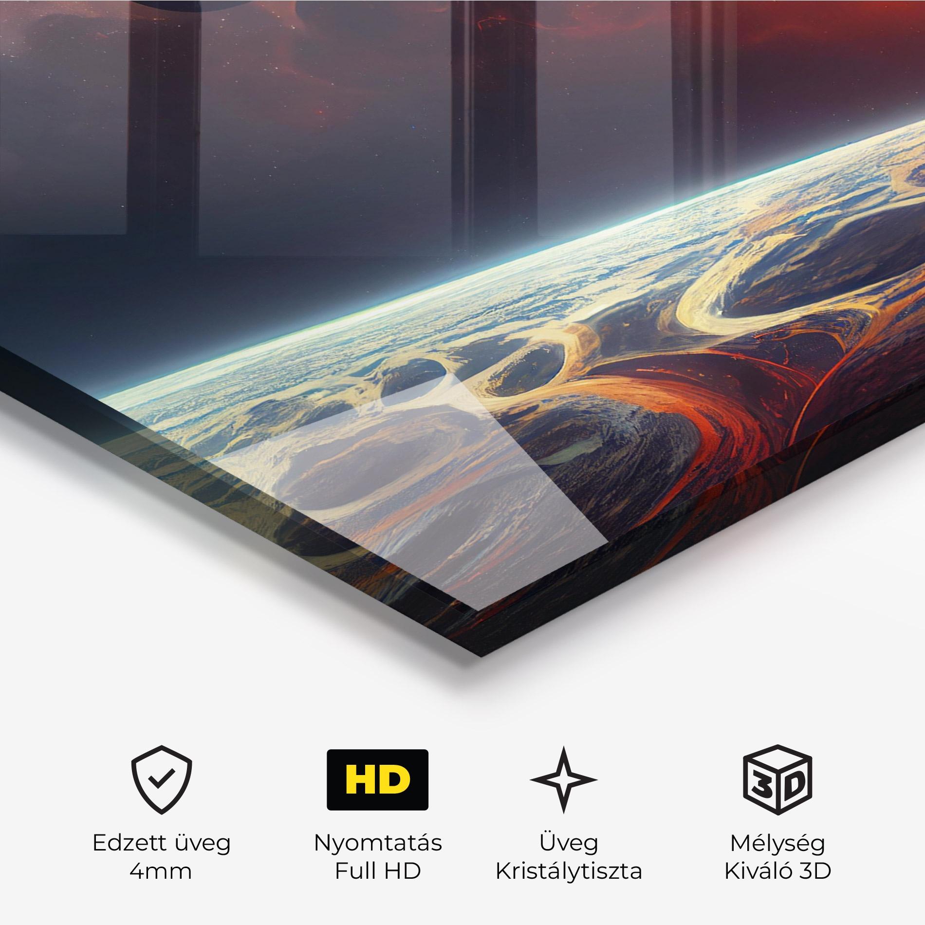 Üvegkép Cosmic Craze mockup 3