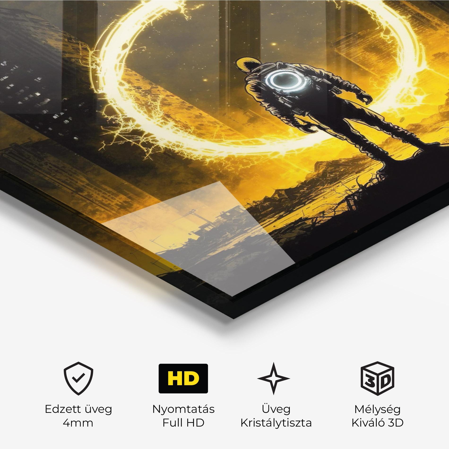 Üvegkép Fire Portal mockup 3