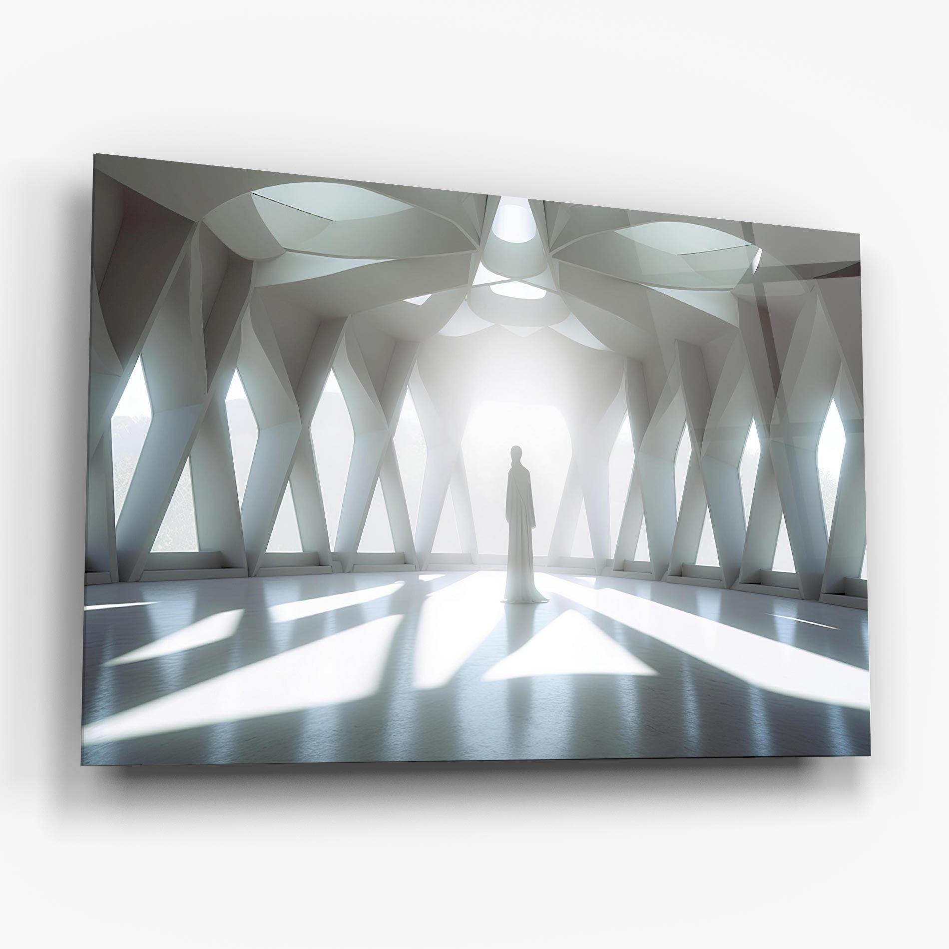 Üvegkép Bright Room Statue mockup 6