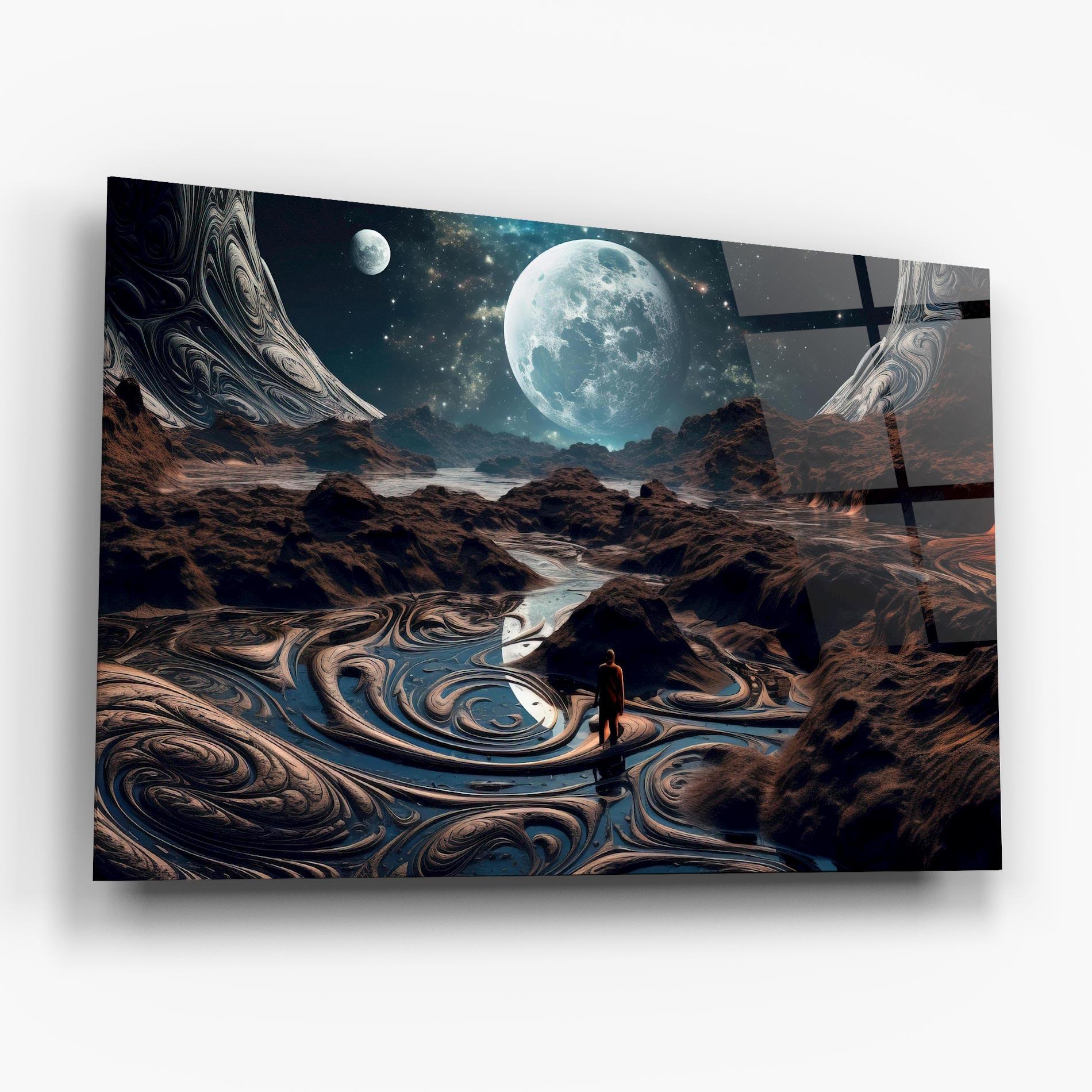 Üvegkép Desert Big Moon mockup 6