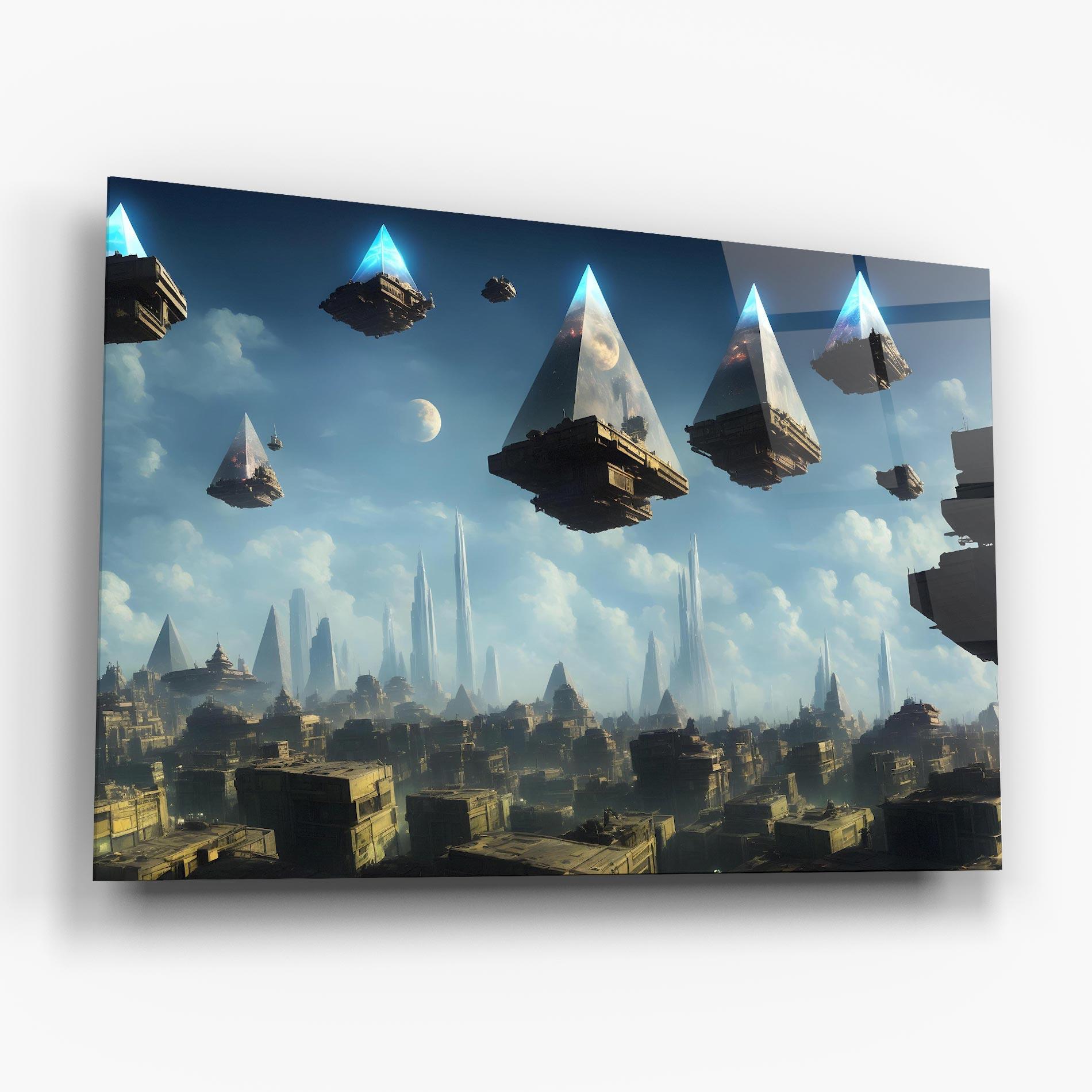 Üvegkép Flying Piramids mockup 6