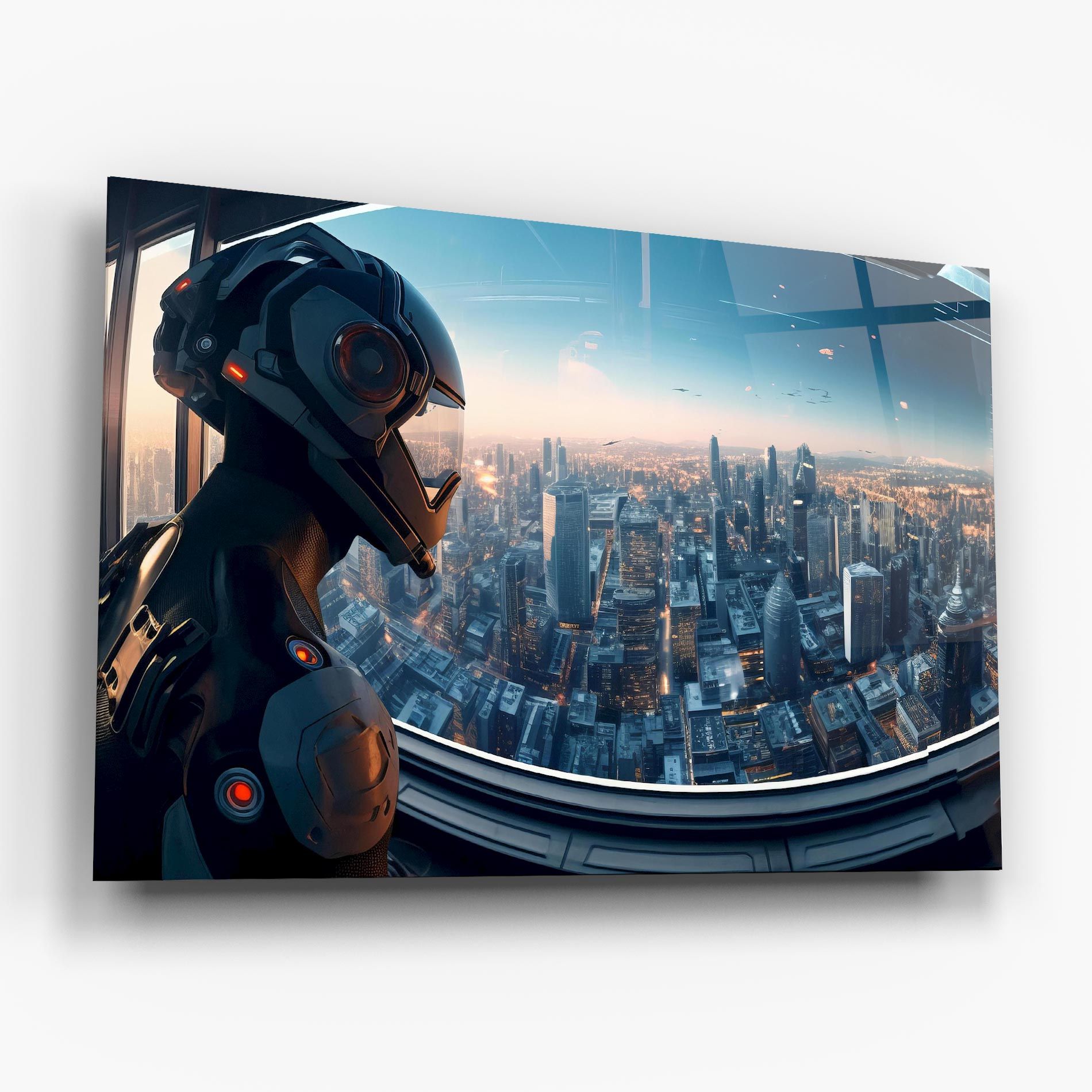 Futuristic Robot mockup 6