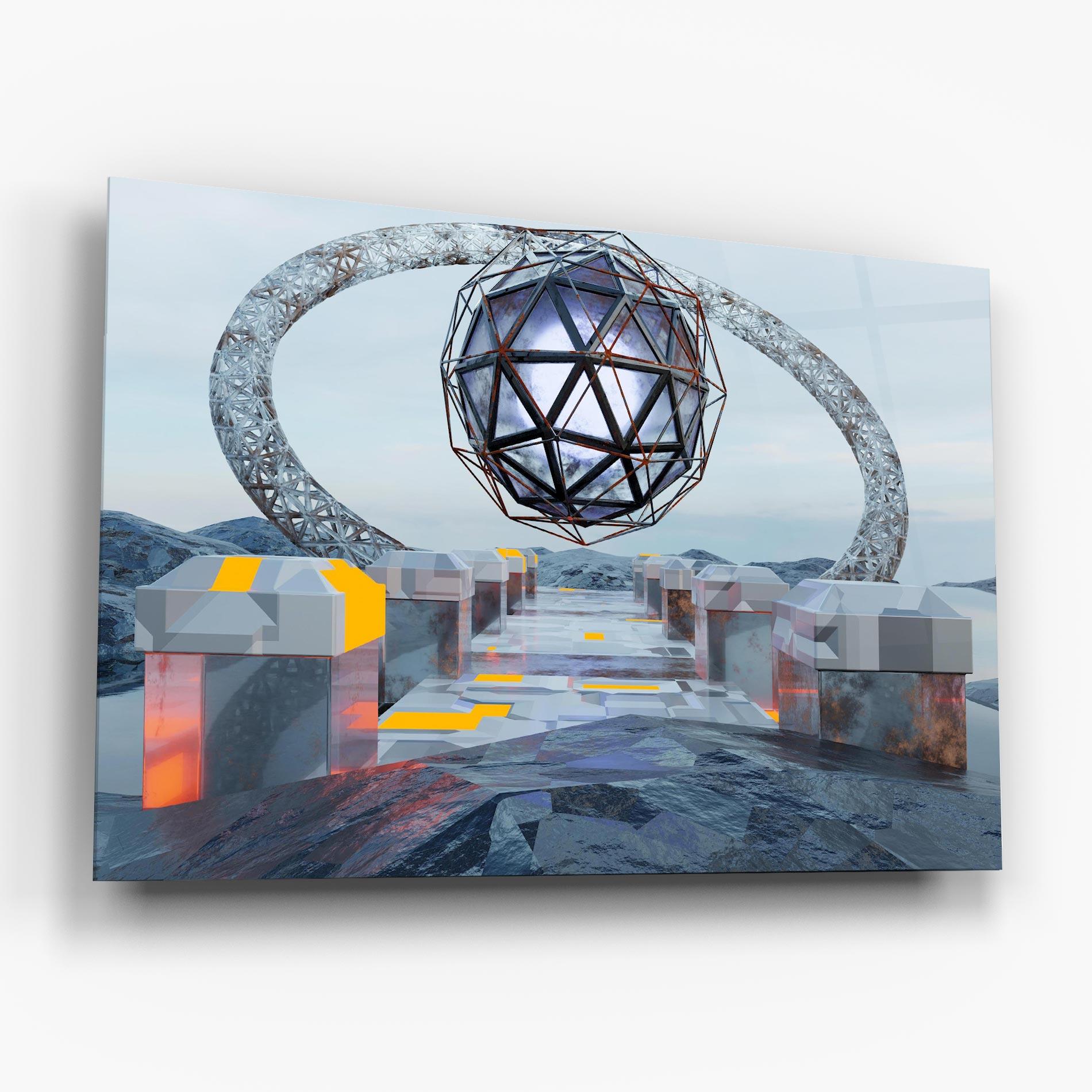 Üvegkép Galactic Globe mockup 6