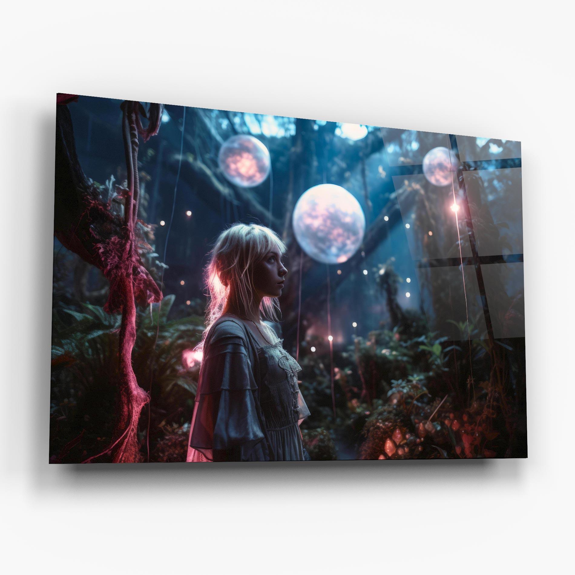 Üvegkép Glowing Balls Floating mockup 6