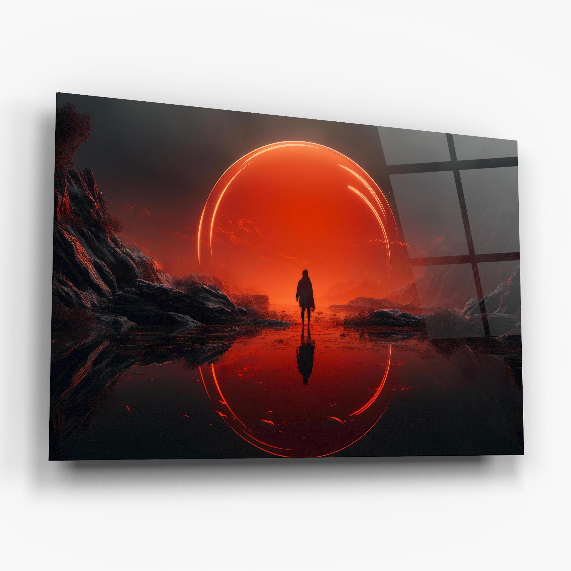 Üvegkép Man Orange Orb mockup 6