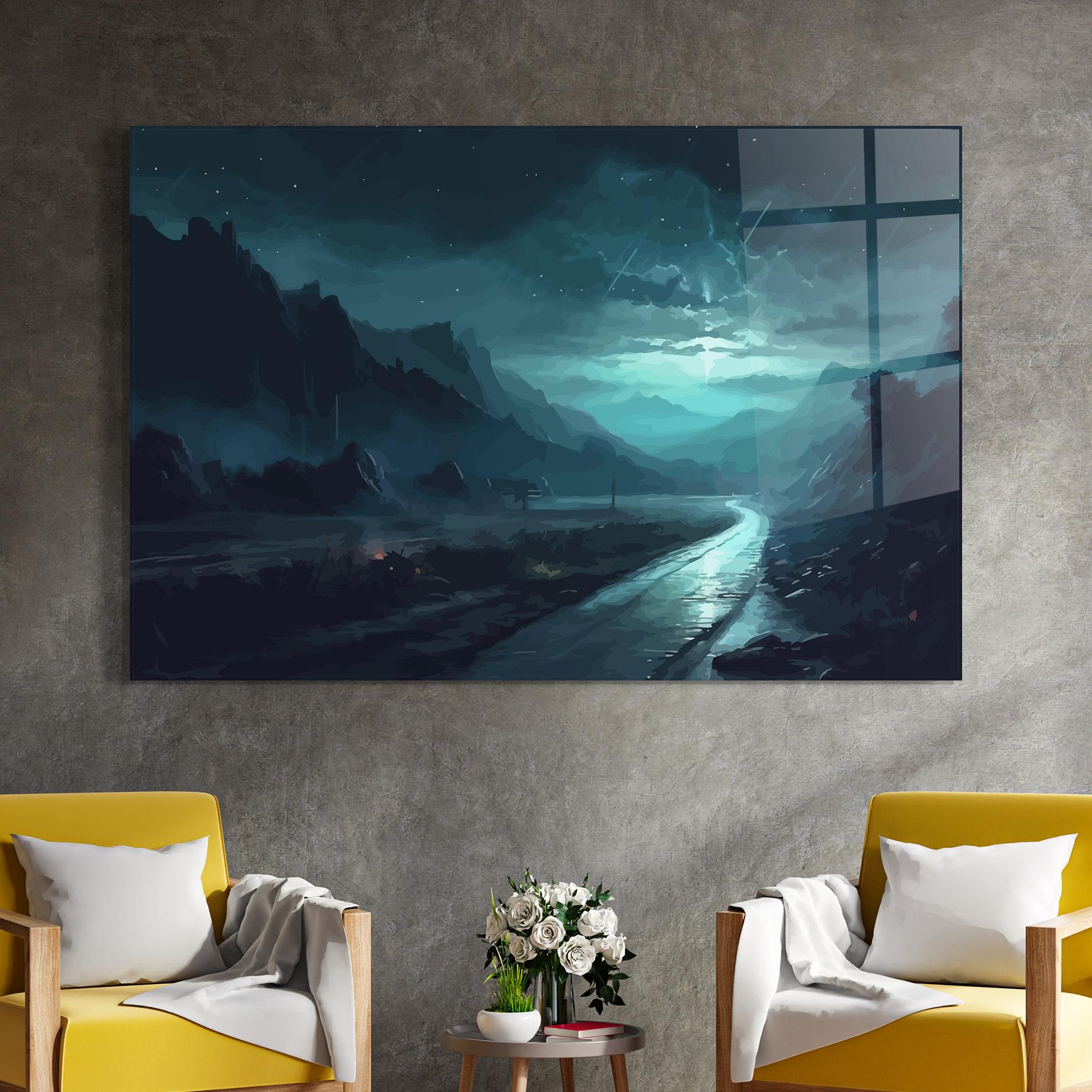 Üvegkép Blue Universe mockup 4