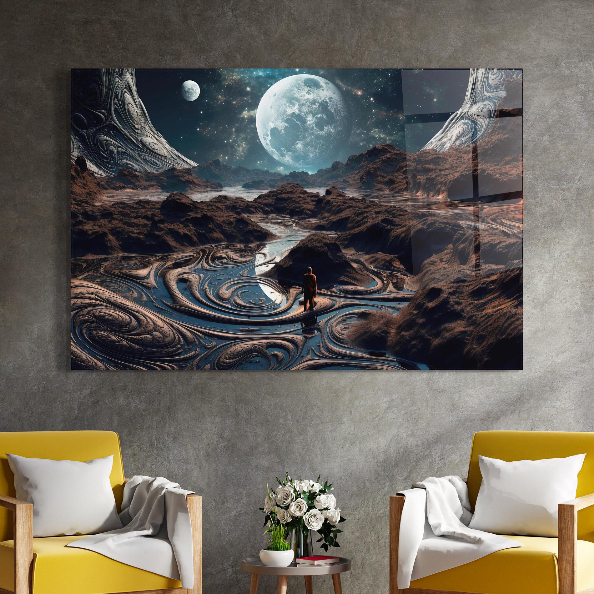 Üvegkép Desert Big Moon mockup 4