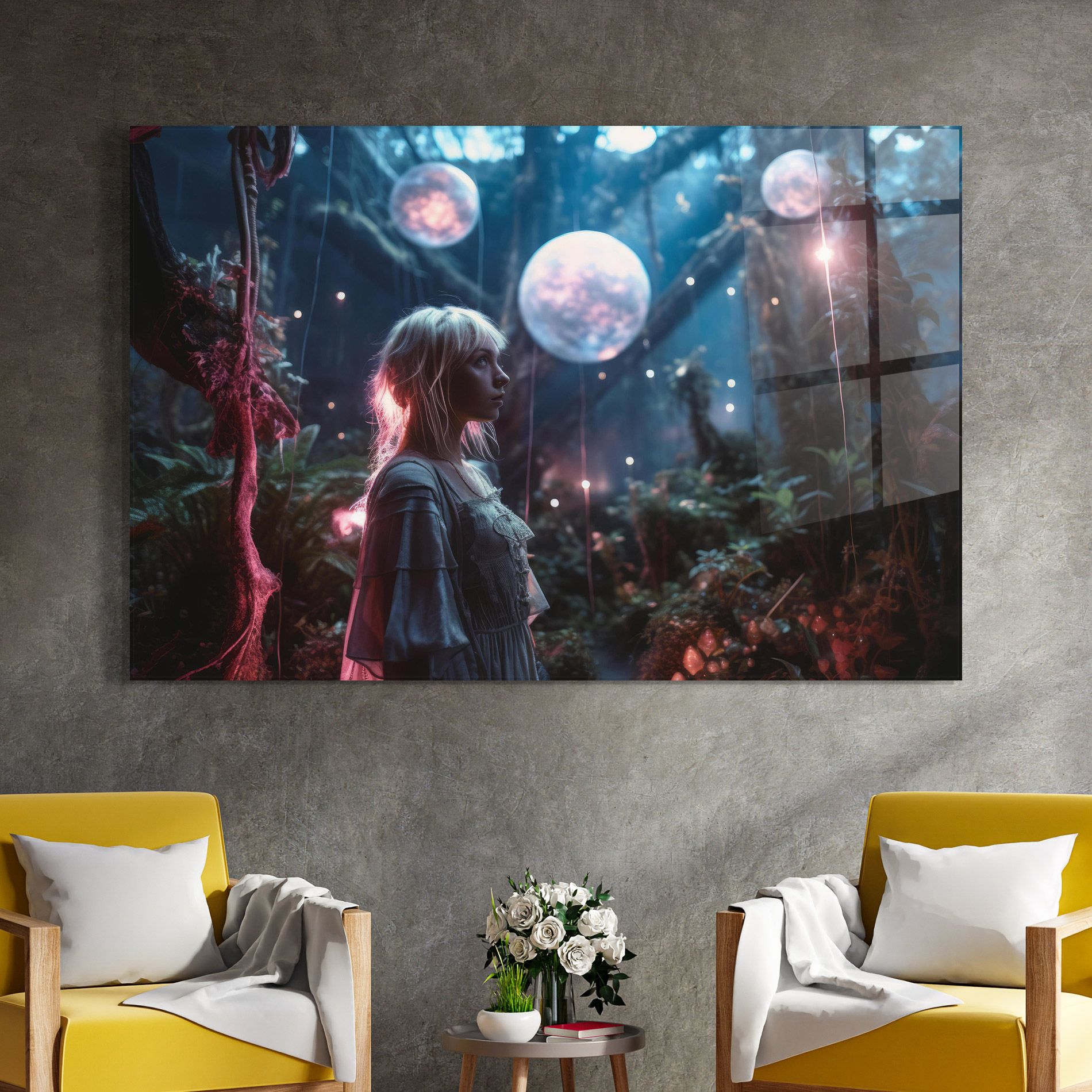 Glowing Balls Floating mockup 4