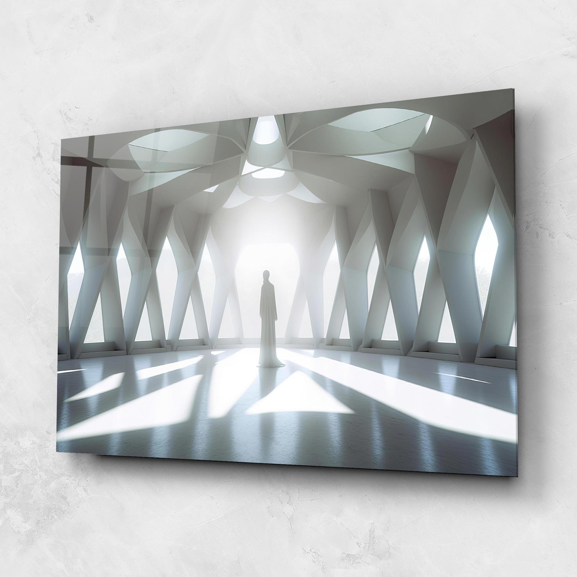 Üvegkép Bright Room Statue mockup 1