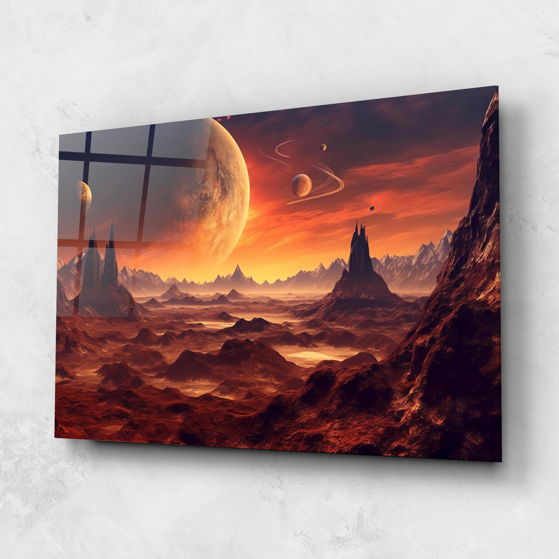 Üvegkép Fiery Orange Sunset mockup 1