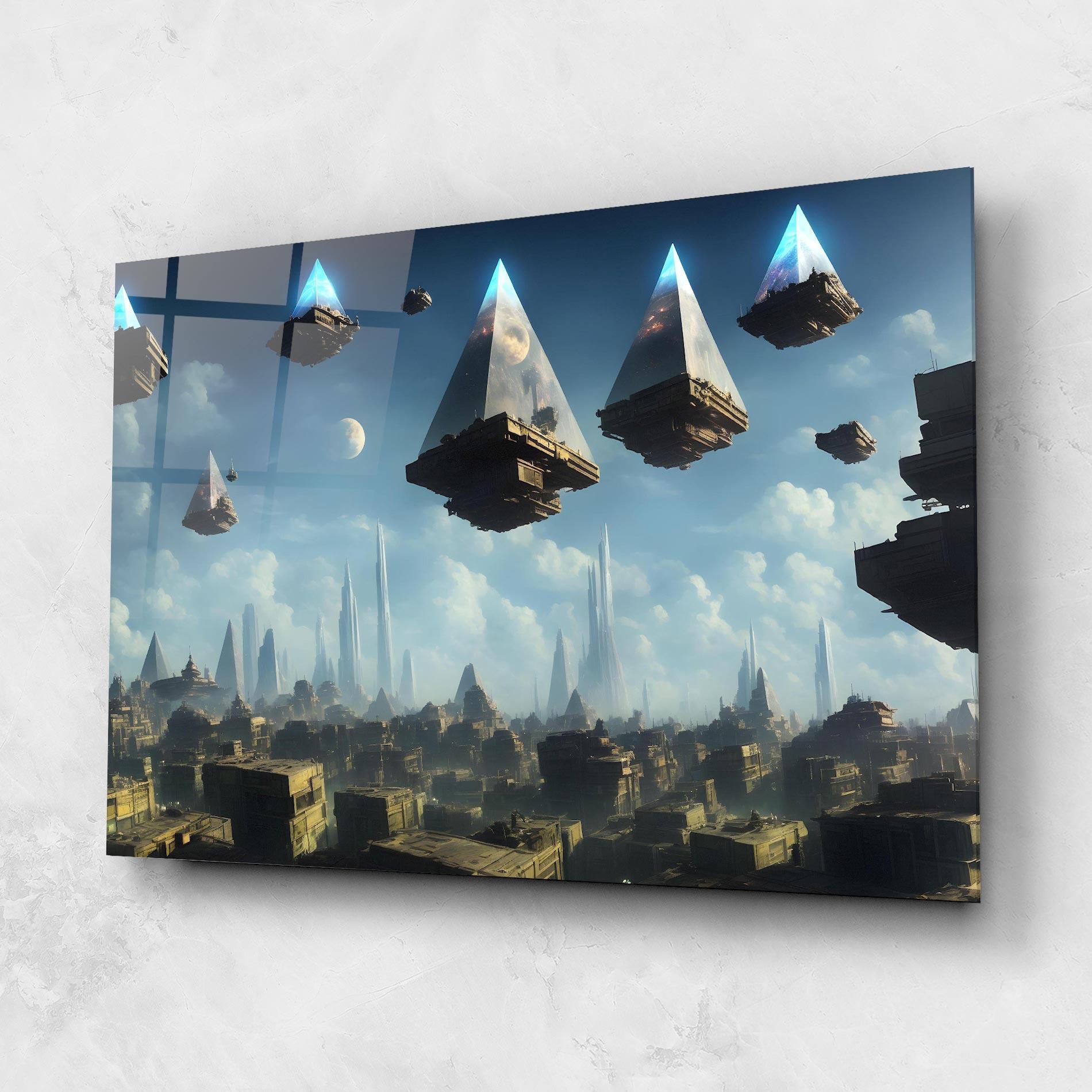Üvegkép Flying Piramids mockup 1