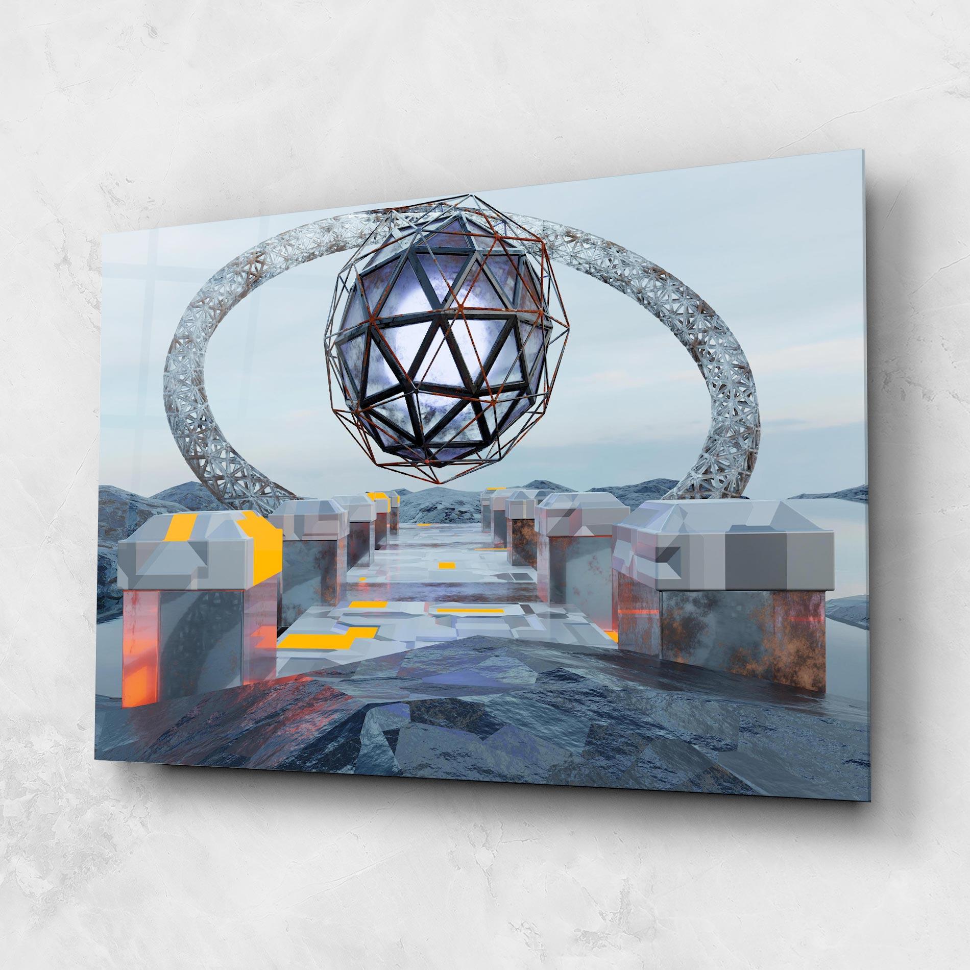 Üvegkép Galactic Globe mockup 1