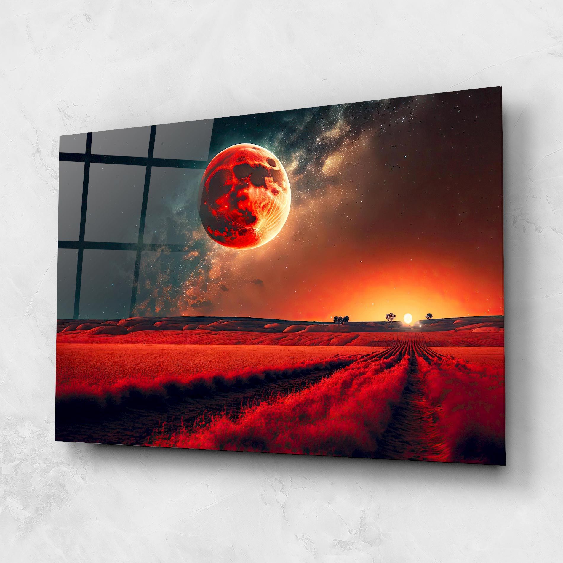 Huge Red Moon mockup 1