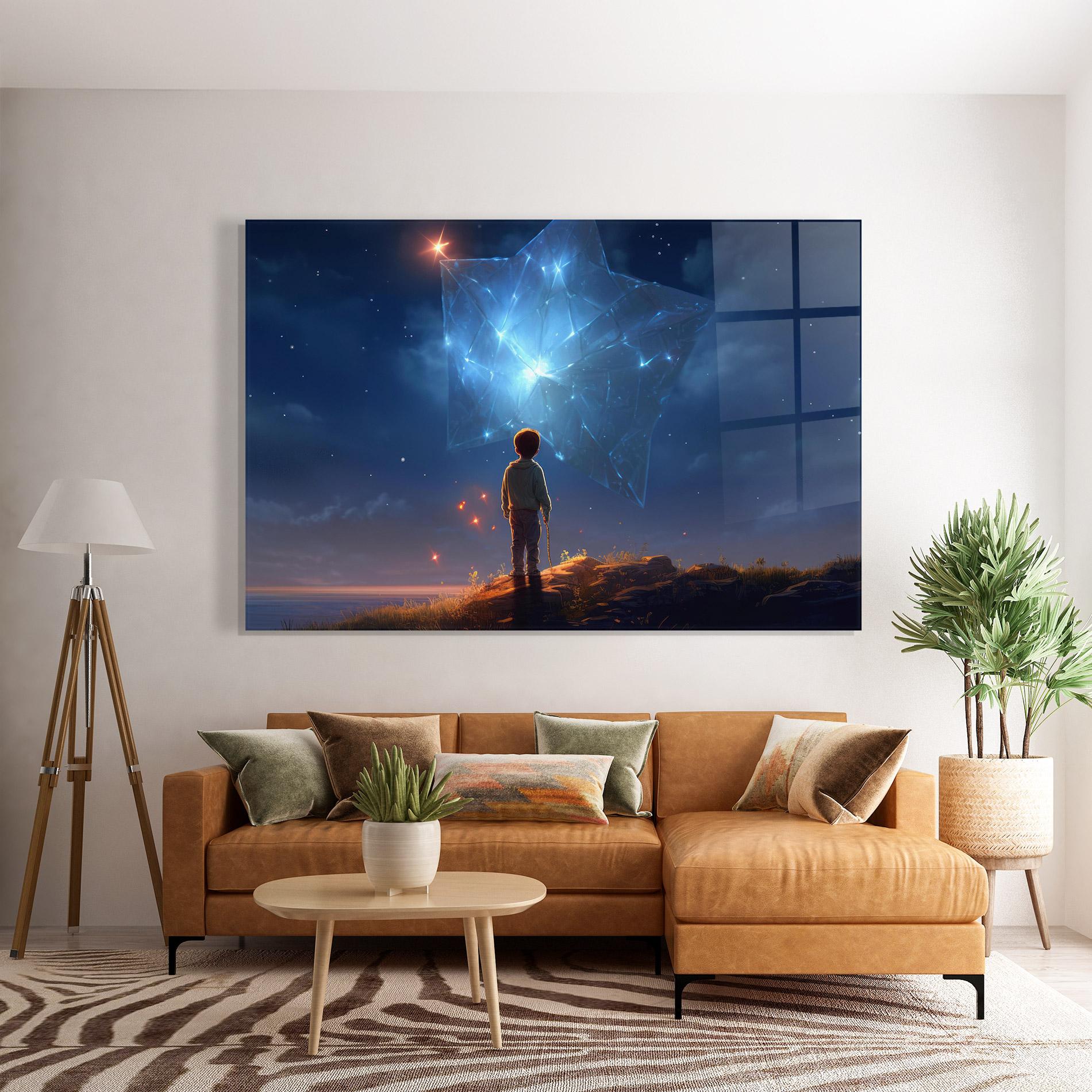 Üvegkép Blue Star Floating mockup 7