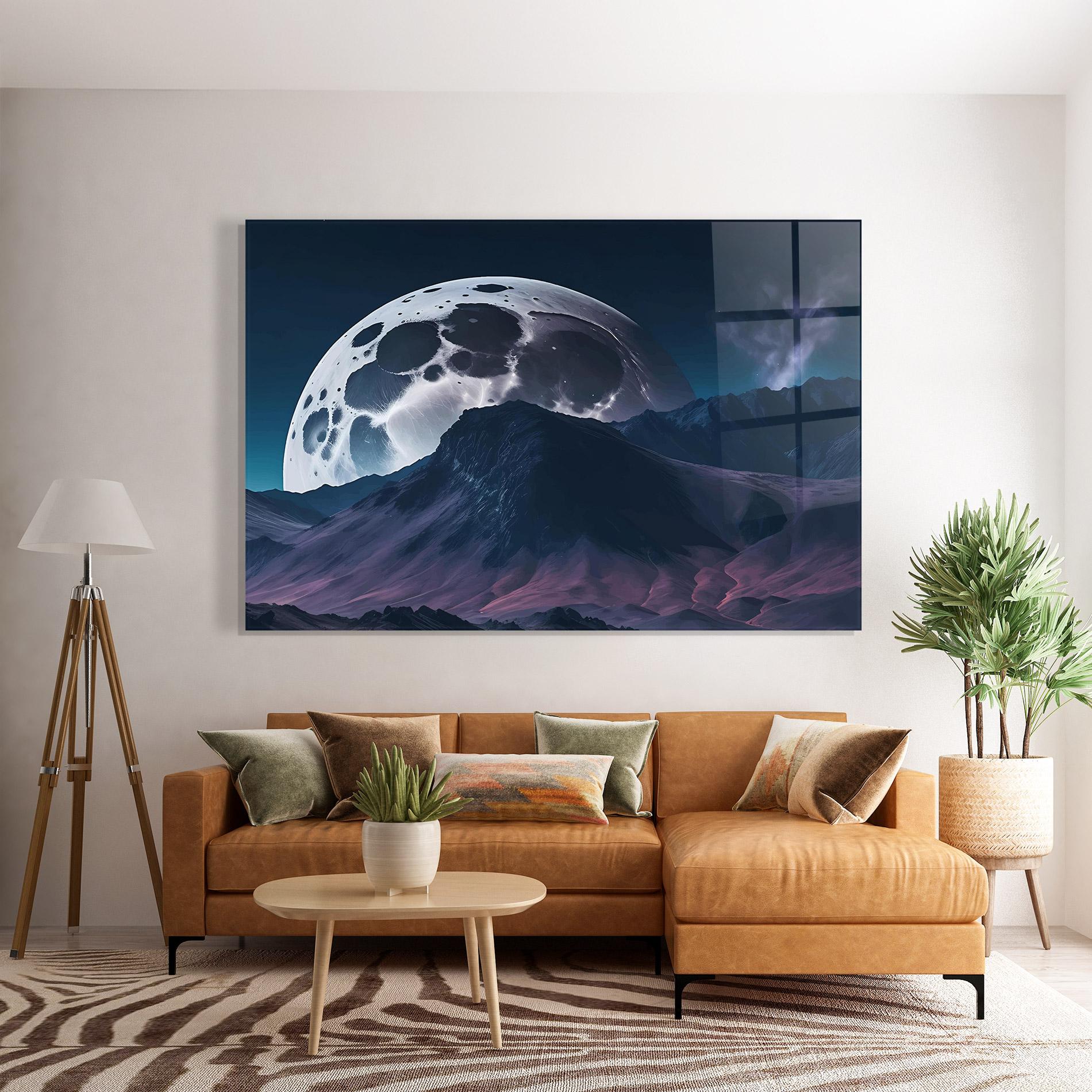 Üvegkép Full Moon Smoke mockup 7