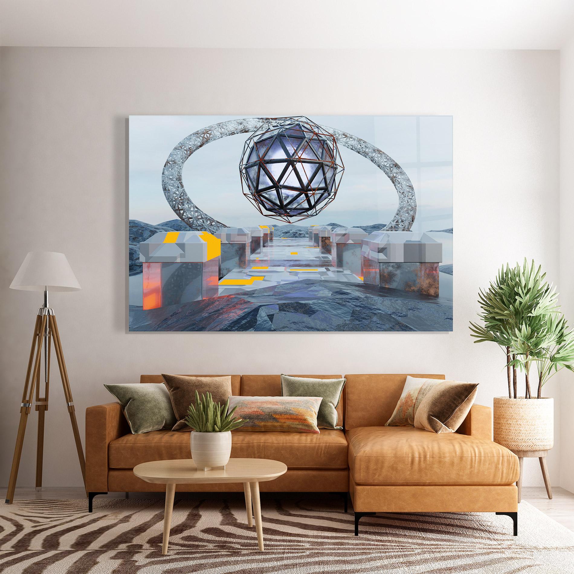 Üvegkép Galactic Globe mockup 7