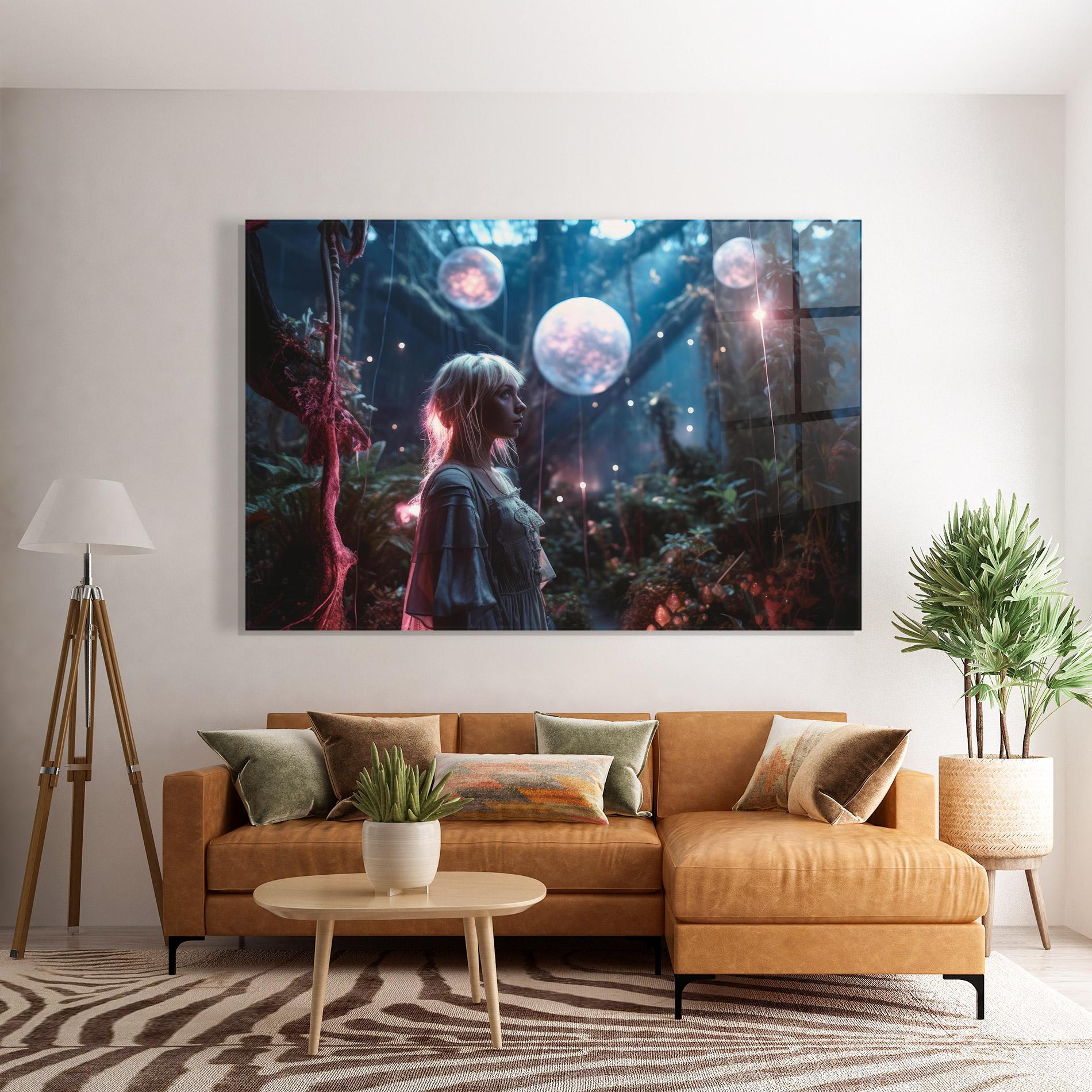 Üvegkép Glowing Balls Floating mockup 7