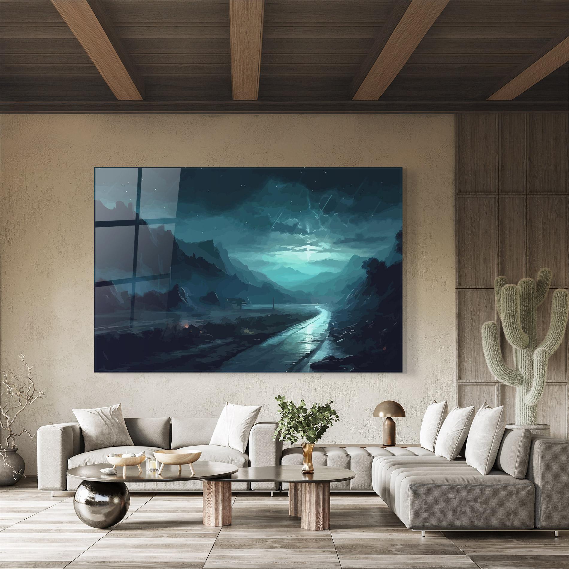 Üvegkép Blue Universe mockup 8