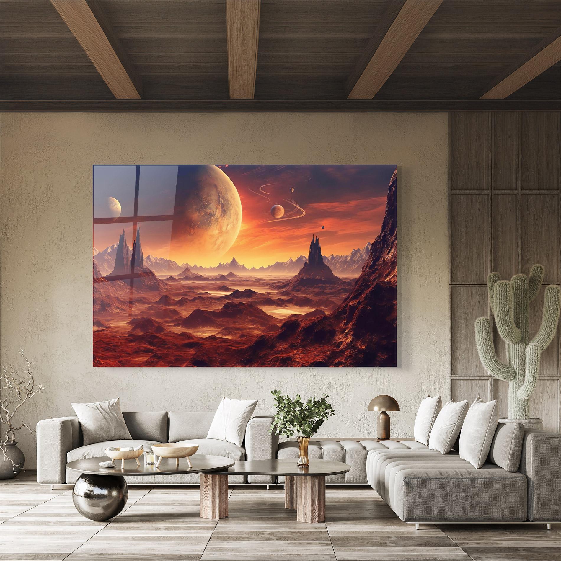 Üvegkép Fiery Orange Sunset mockup 8