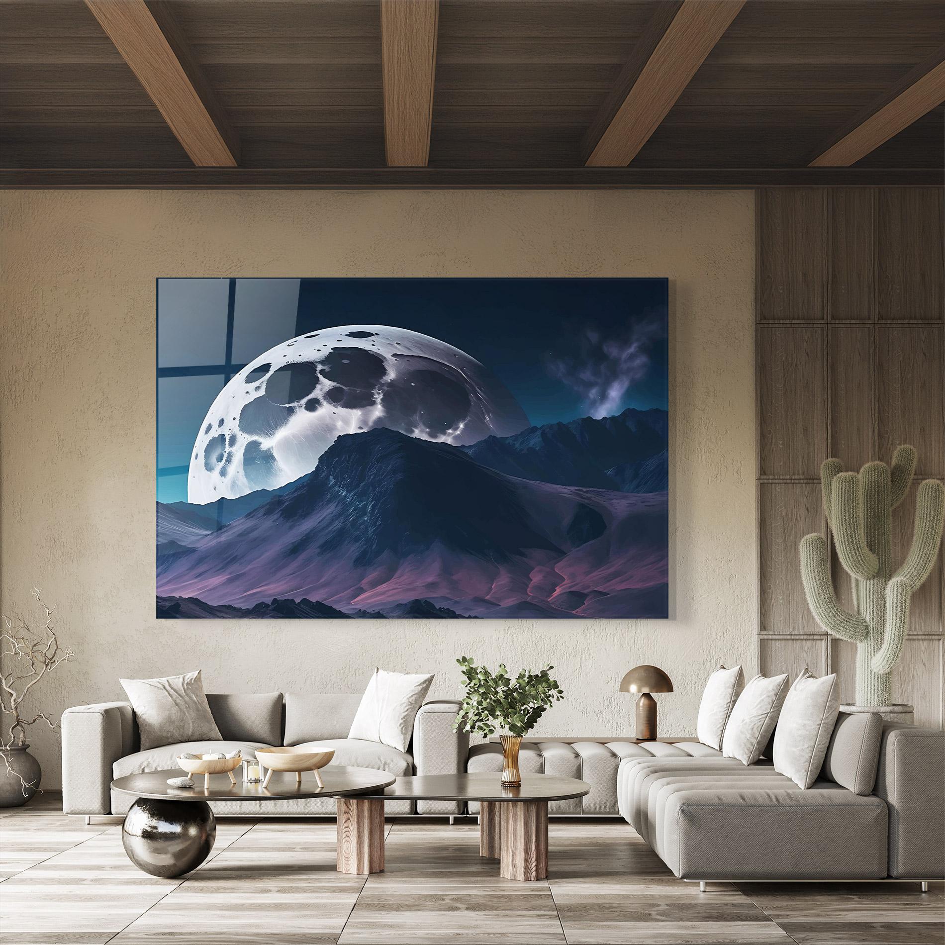 Üvegkép Full Moon Smoke mockup 8