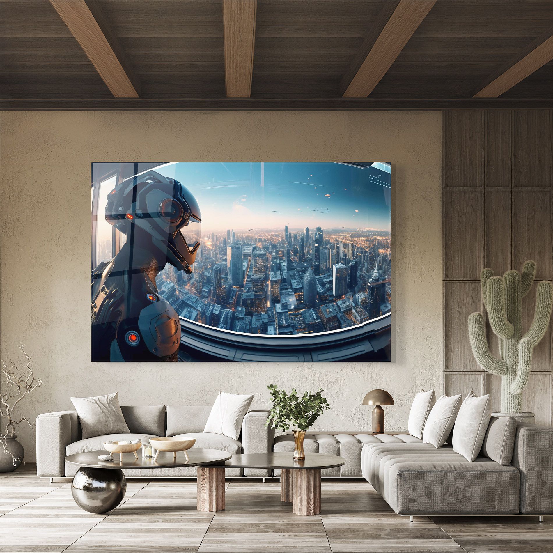 Futuristic Robot mockup 8