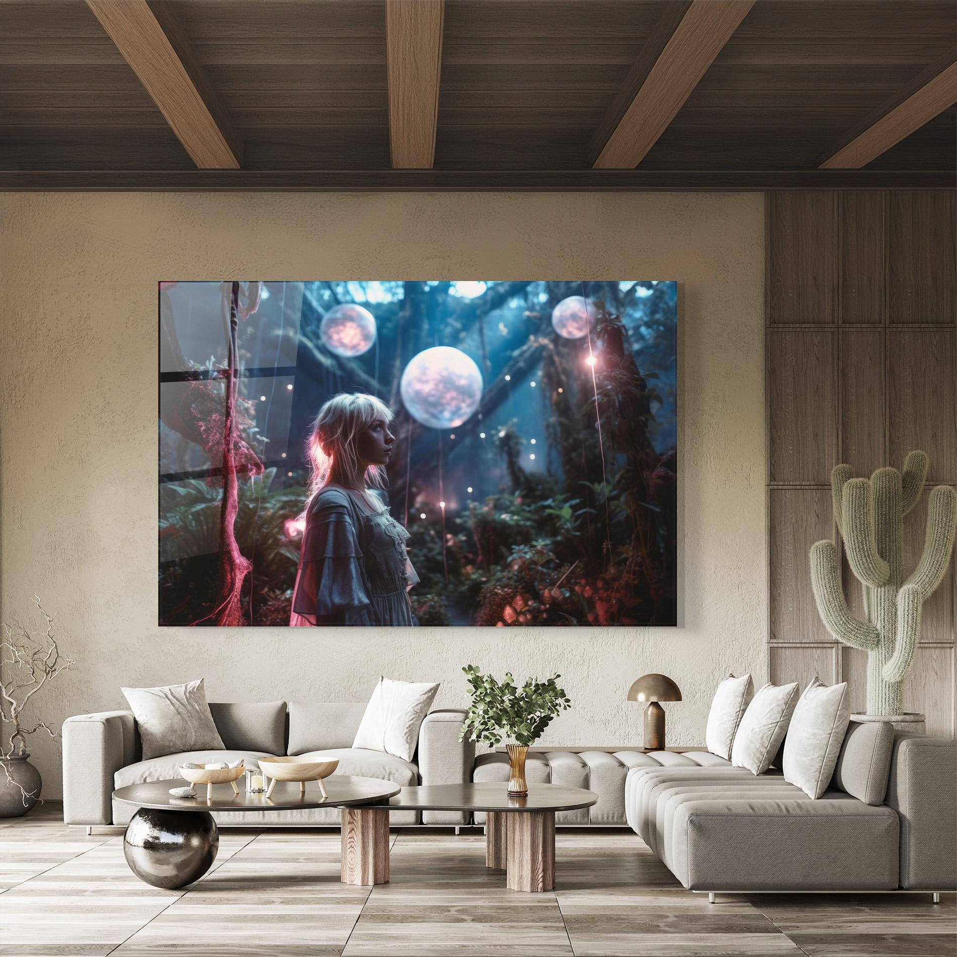 Üvegkép Glowing Balls Floating mockup 8