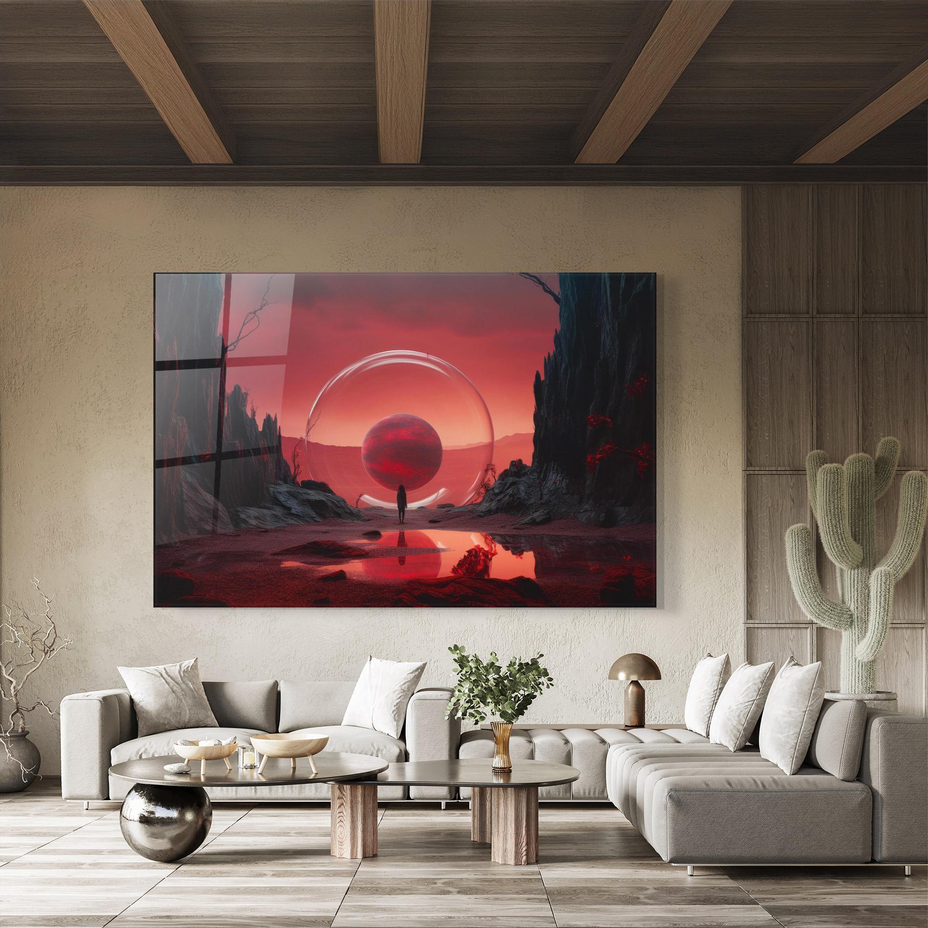 Üvegkép Red Planet Art mockup 8