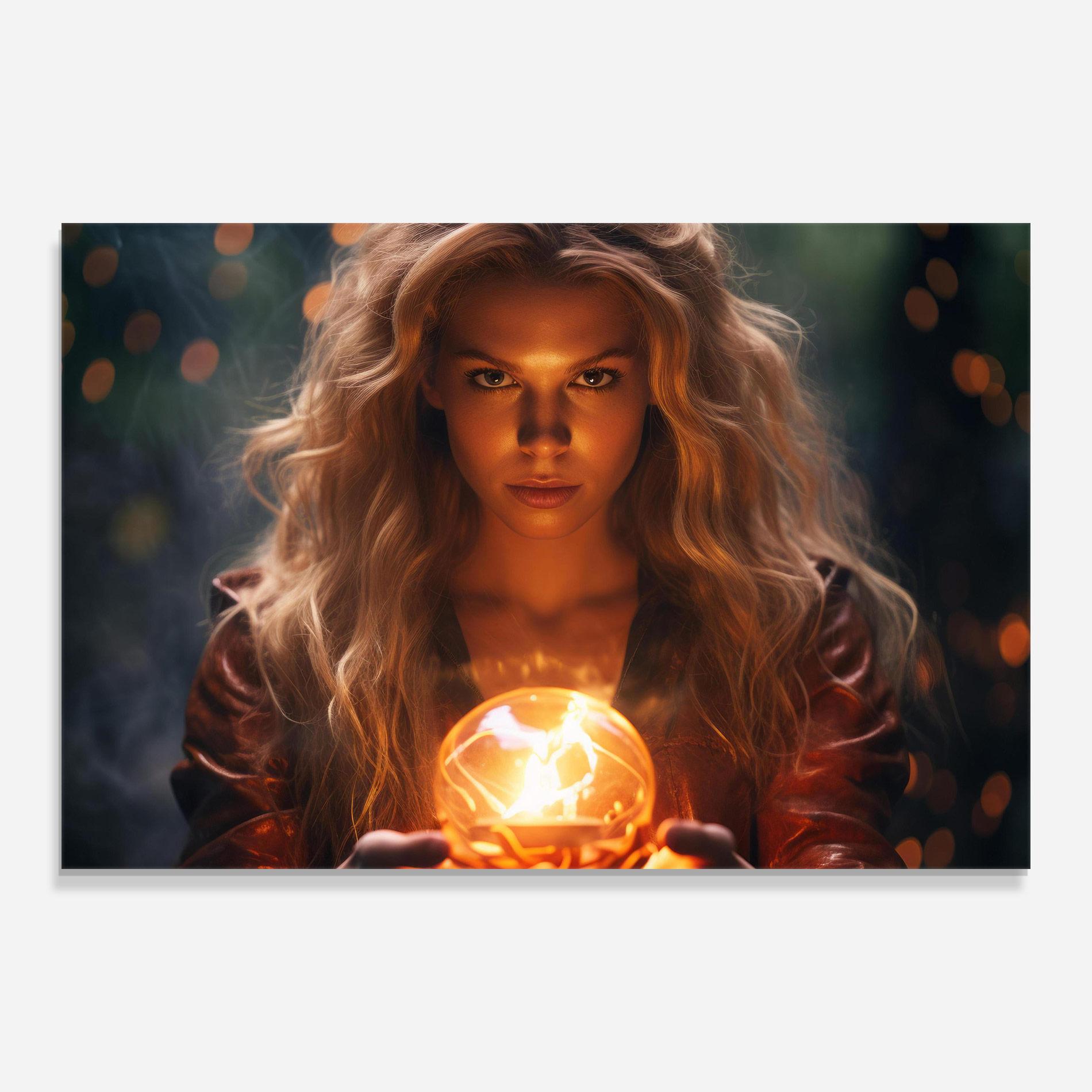 Üvegkép Beautiful Woman Witch mockup 0