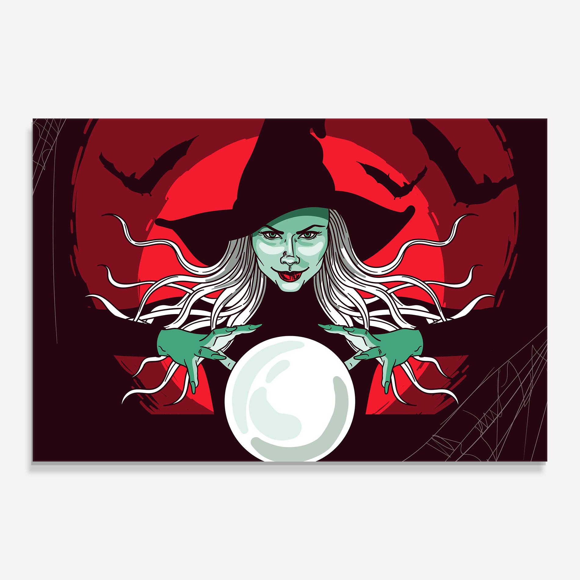 Üvegkép Green Witch mockup 0