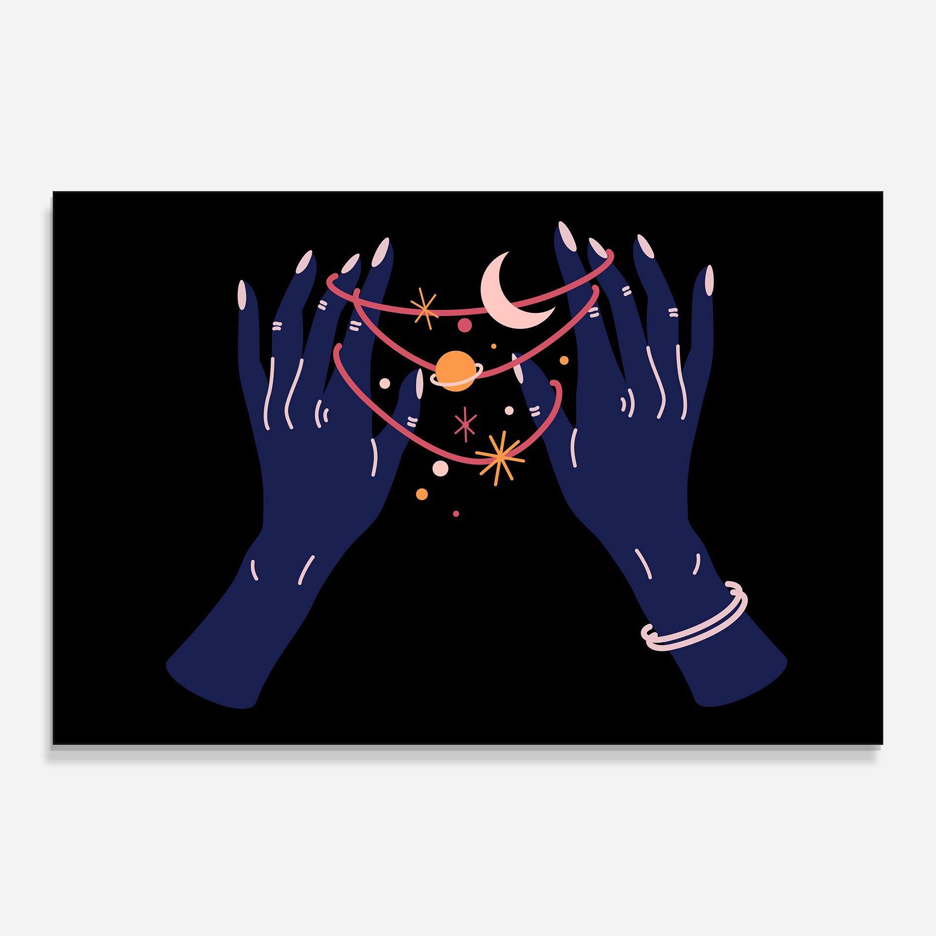 Üvegkép Pretty Hands Witch mockup 0