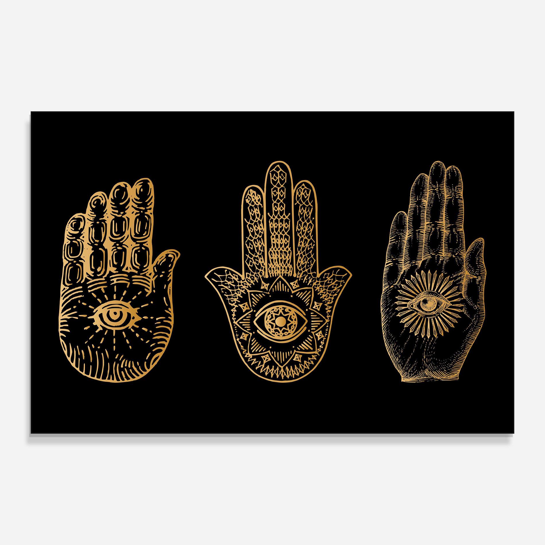 Üvegkép Witch Gold Hands mockup 0